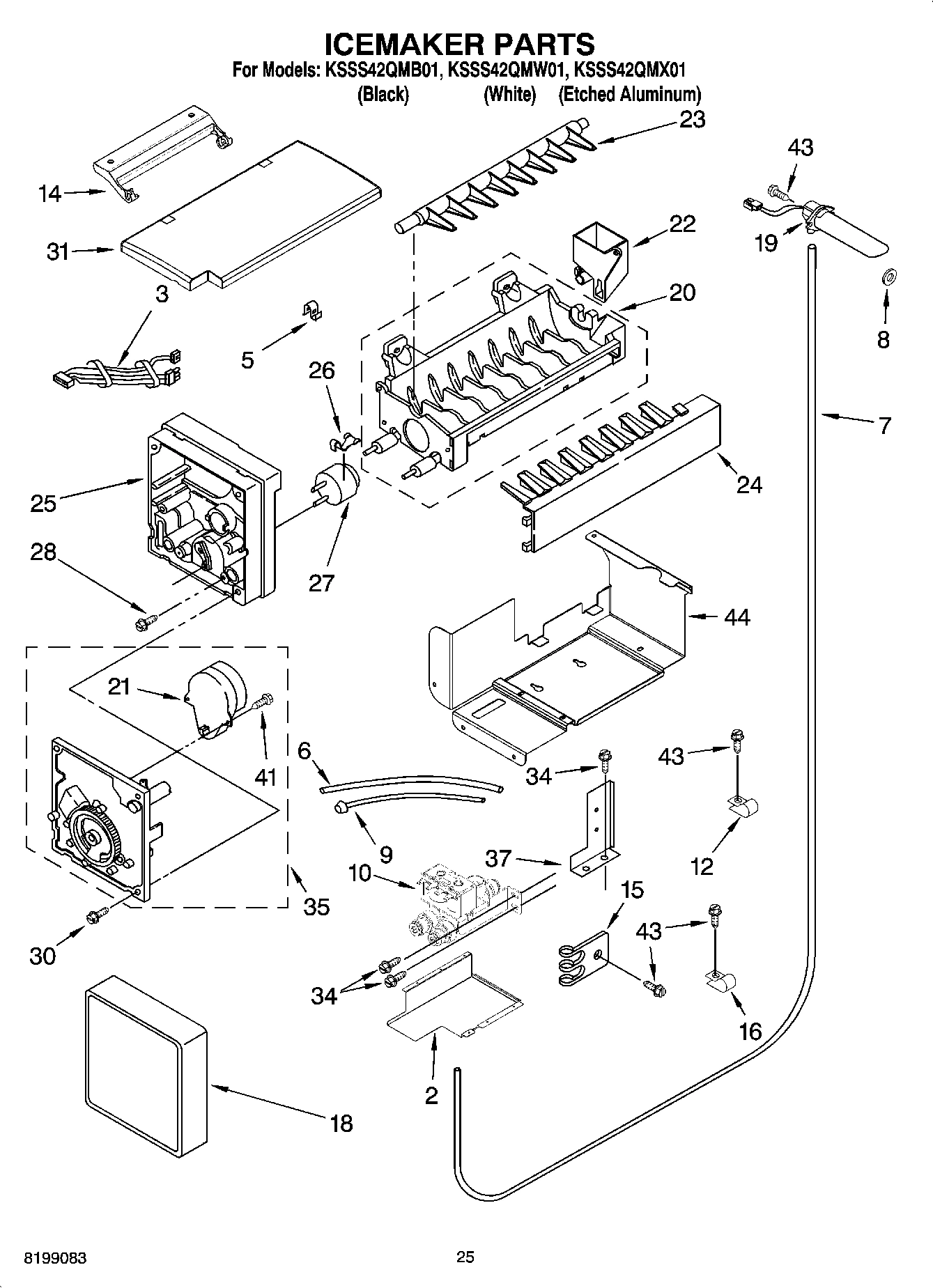 15 - ICEMAKER PARTS