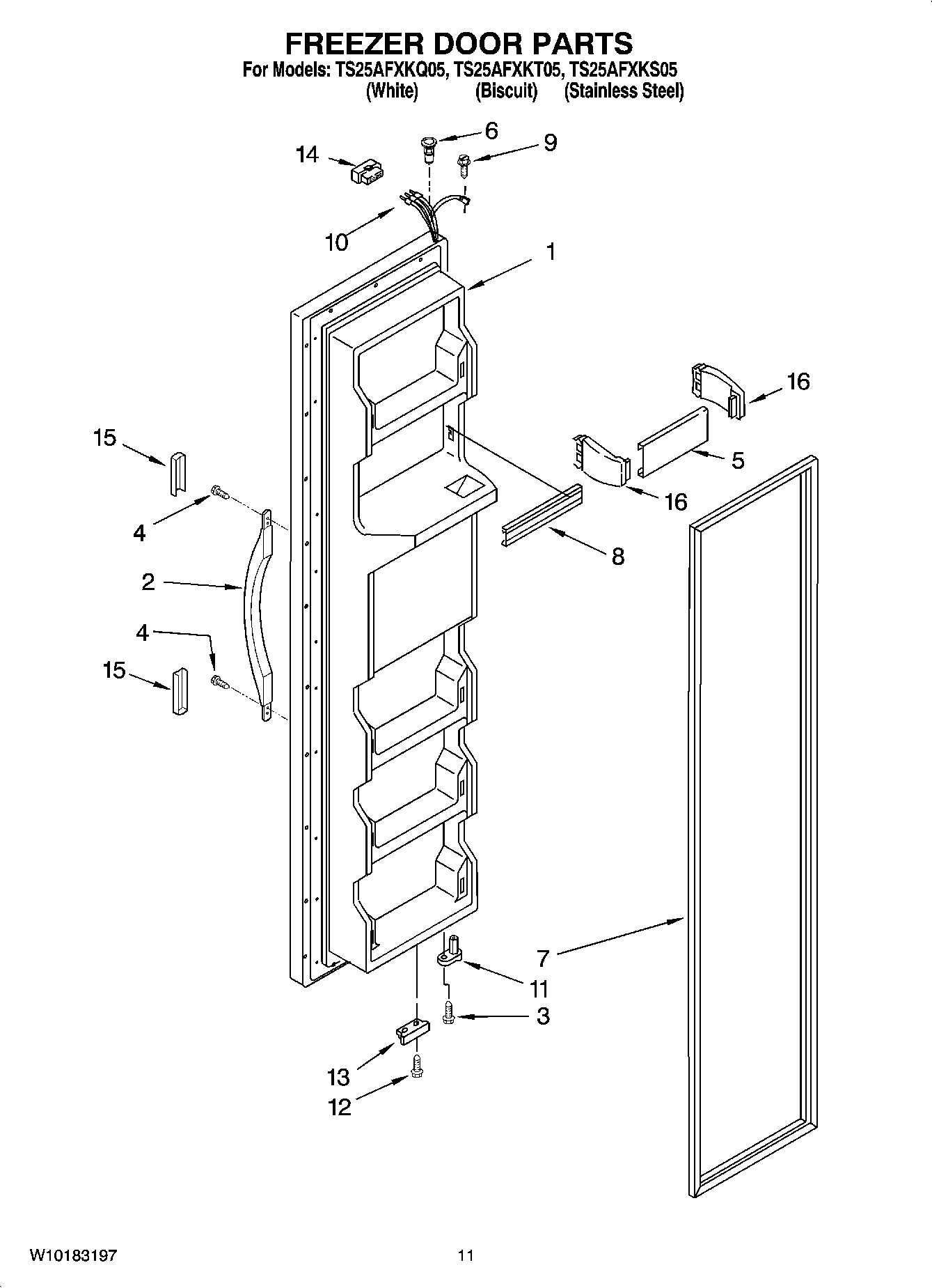 07 - FREEZER DOOR PARTS