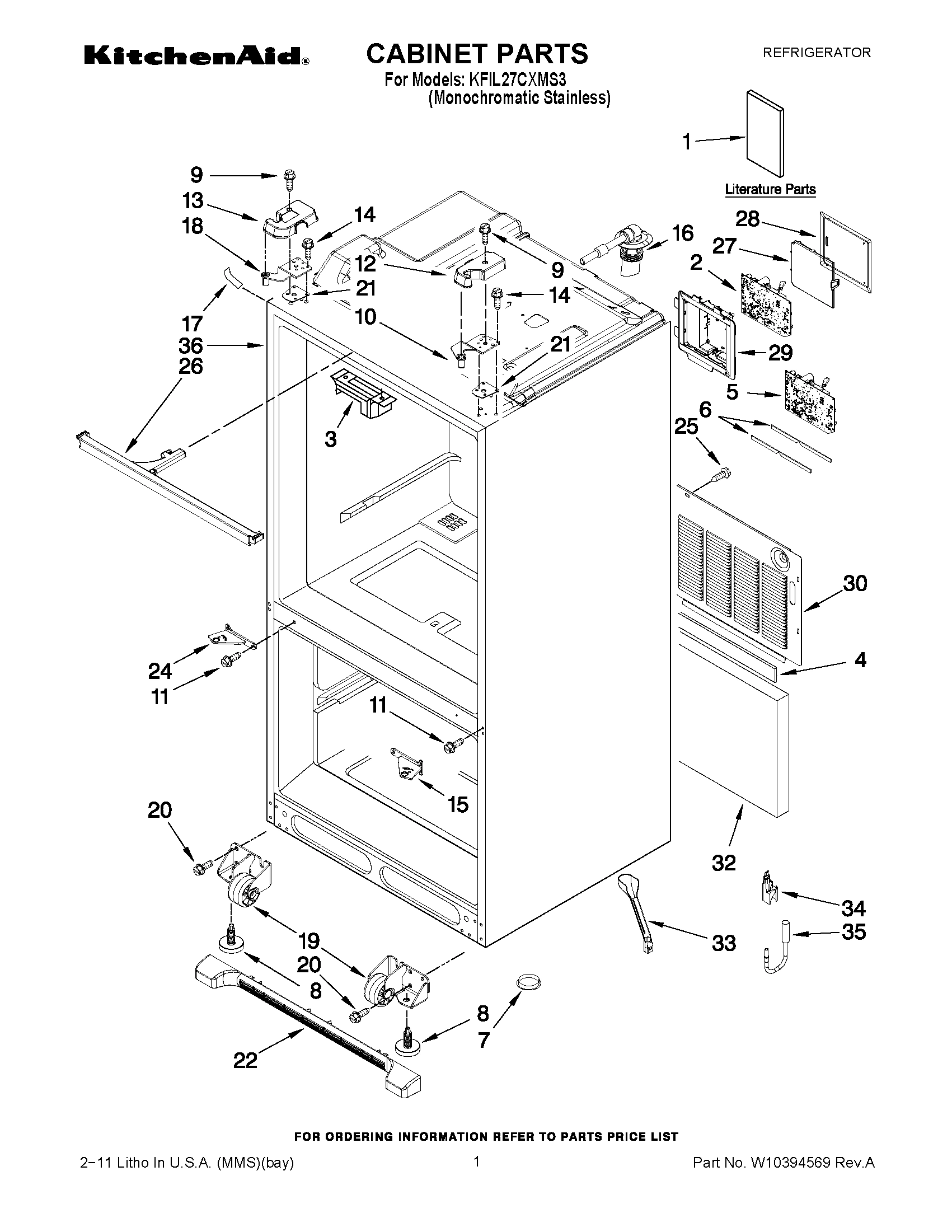 01 - CABINET PARTS