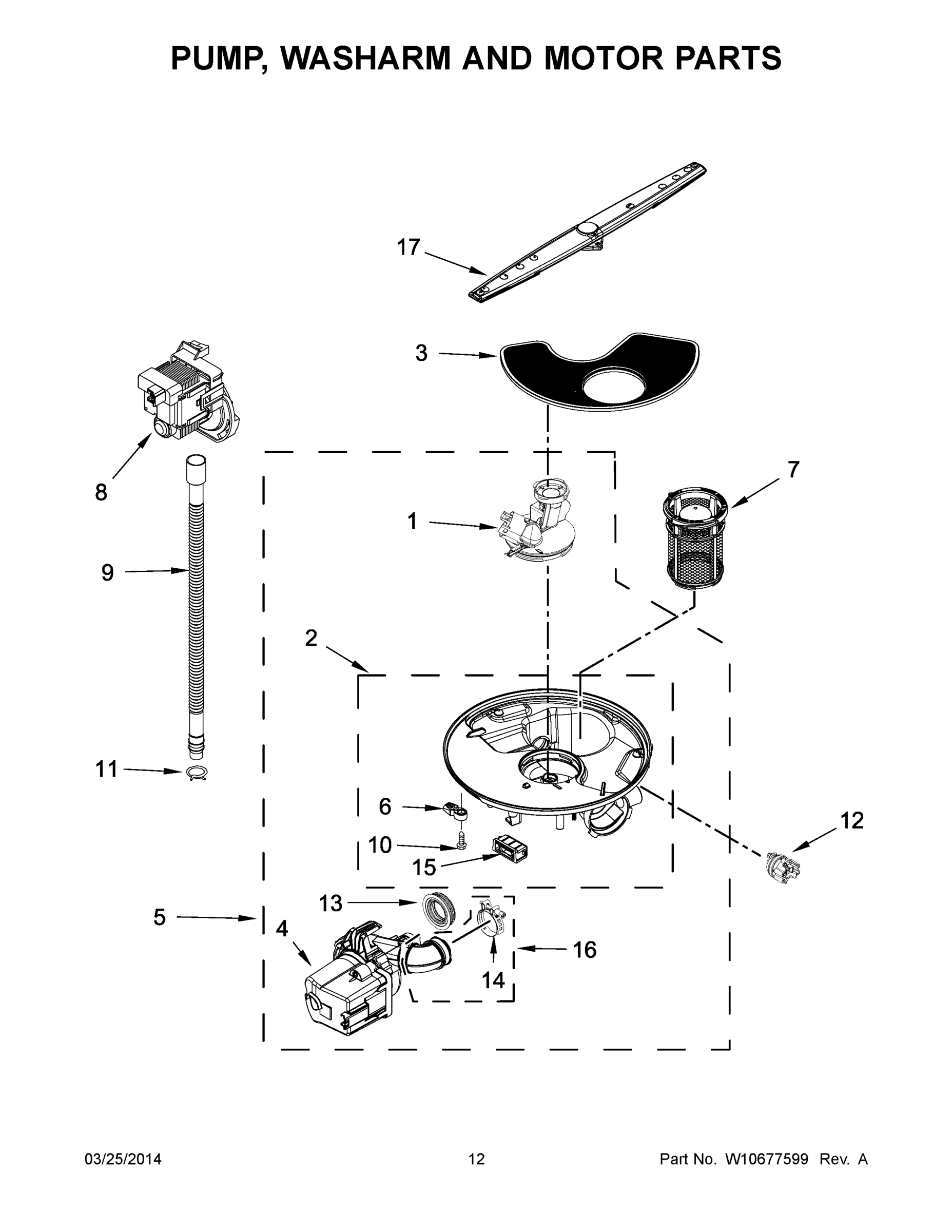 07 - PUMP, WASHARM AND MOTOR PARTS