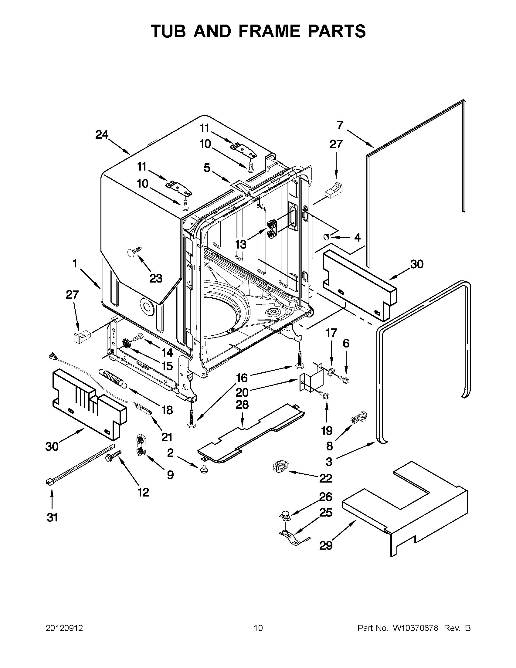05 - TUB AND FRAME PARTS