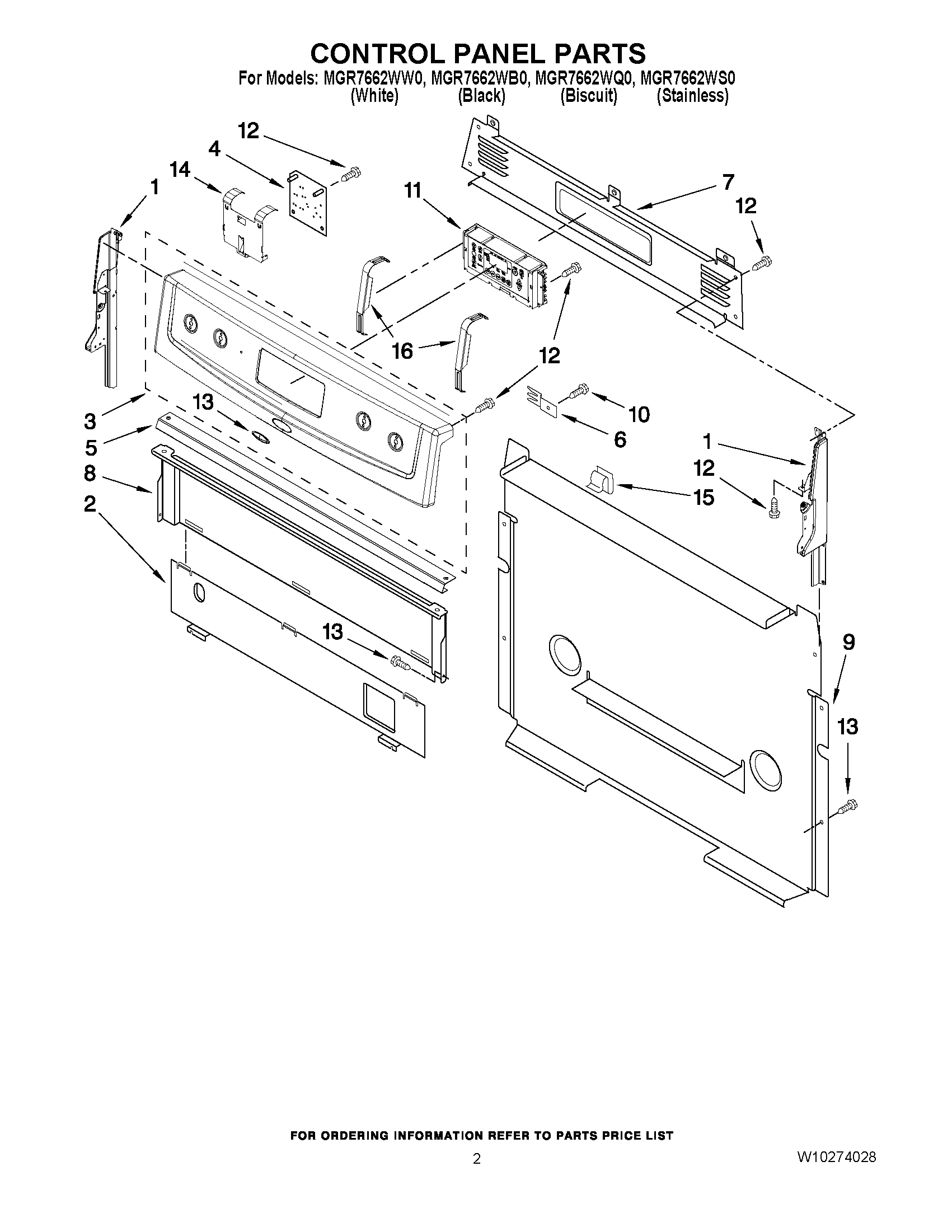 02 - CONTROL PANEL PARTS