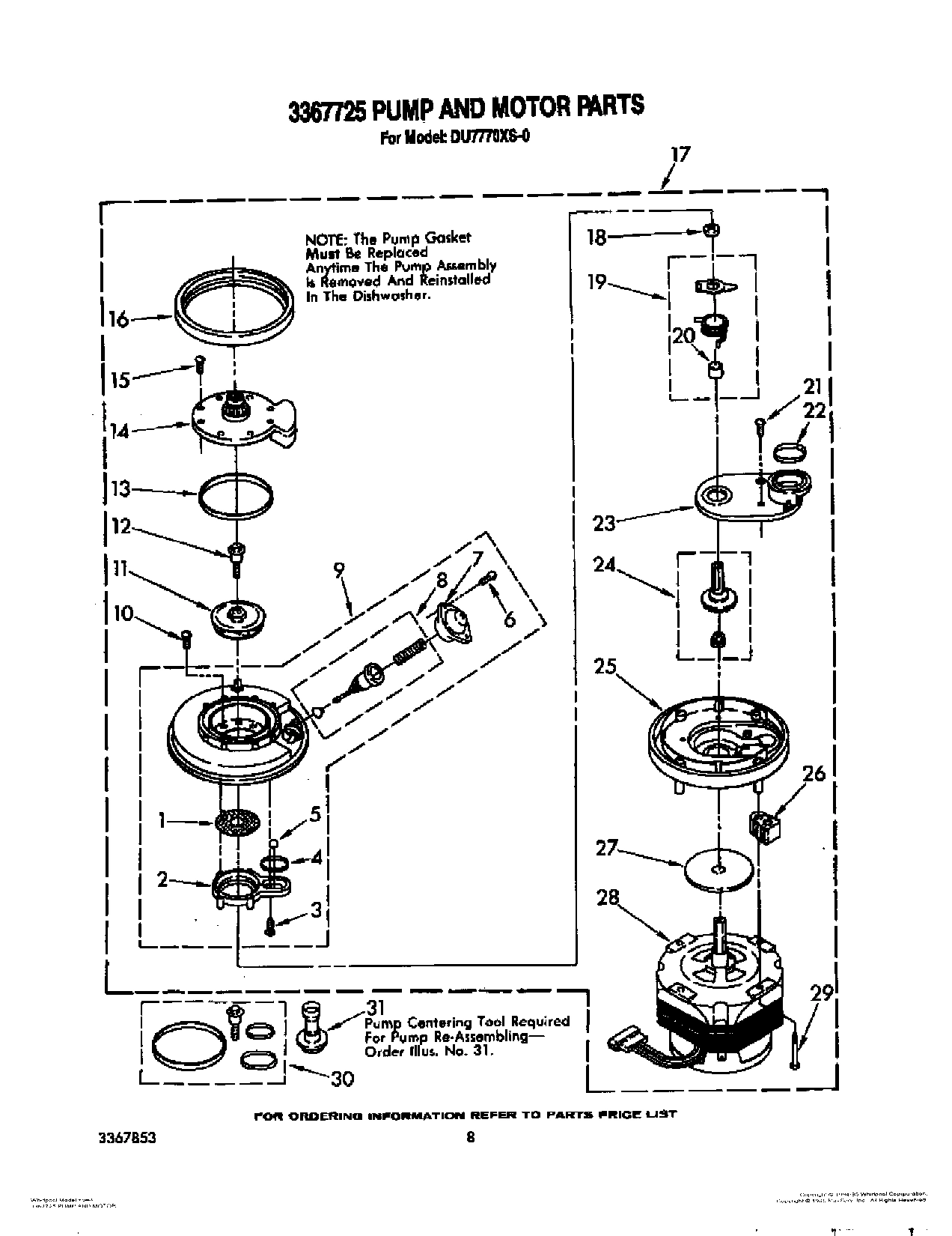 06 - 3367725 PUMP AND MOTOR