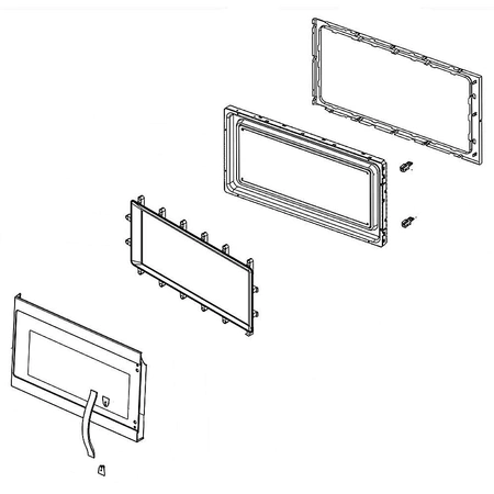 W10629793 Whirlpool Microwave Door Assembly
