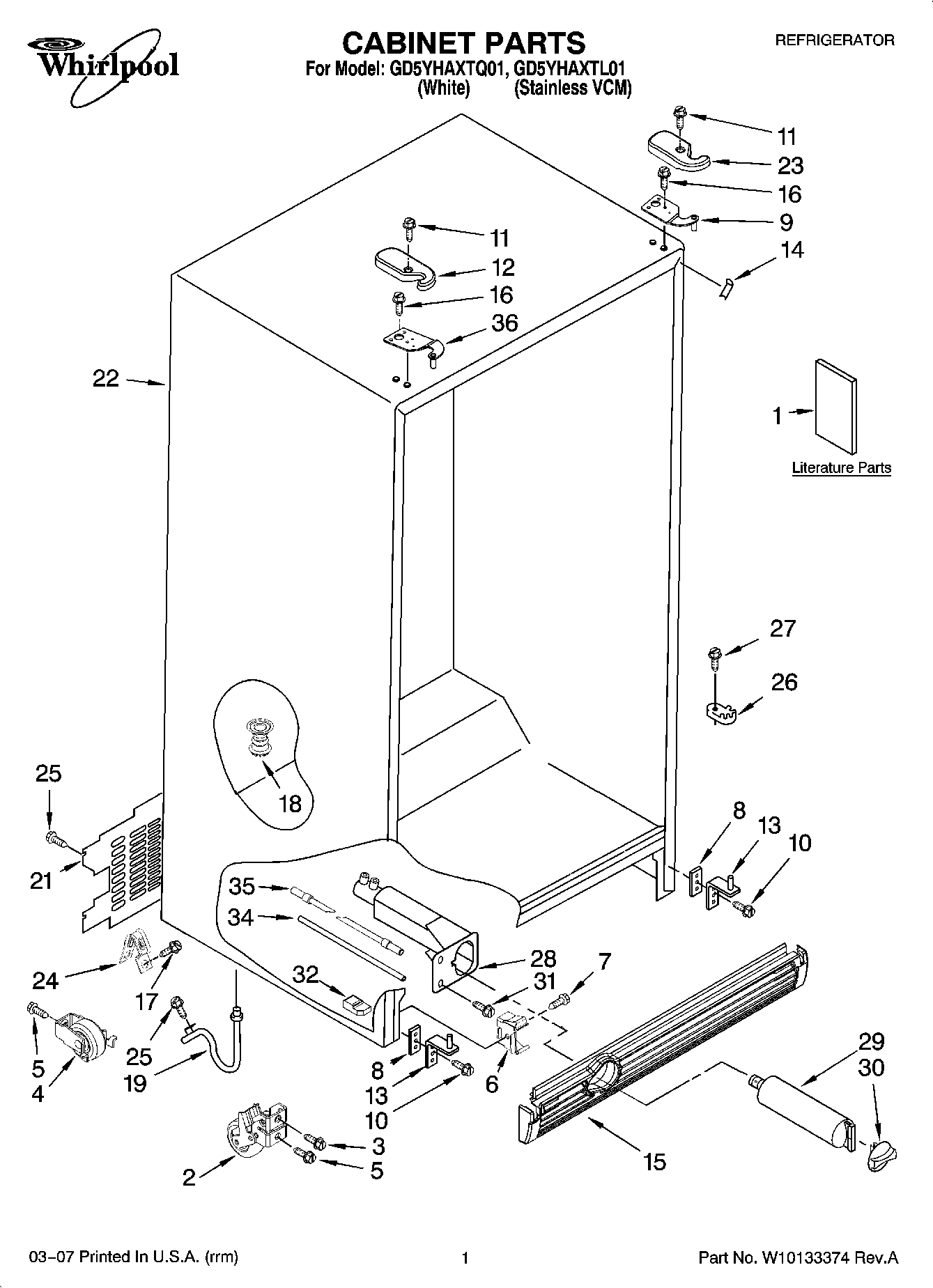 01 - CABINET PARTS