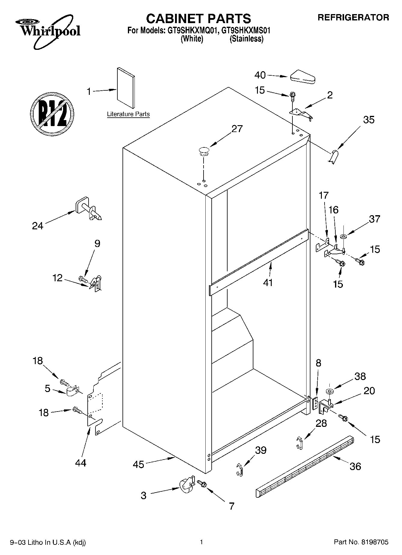 01 - CABINET PARTS