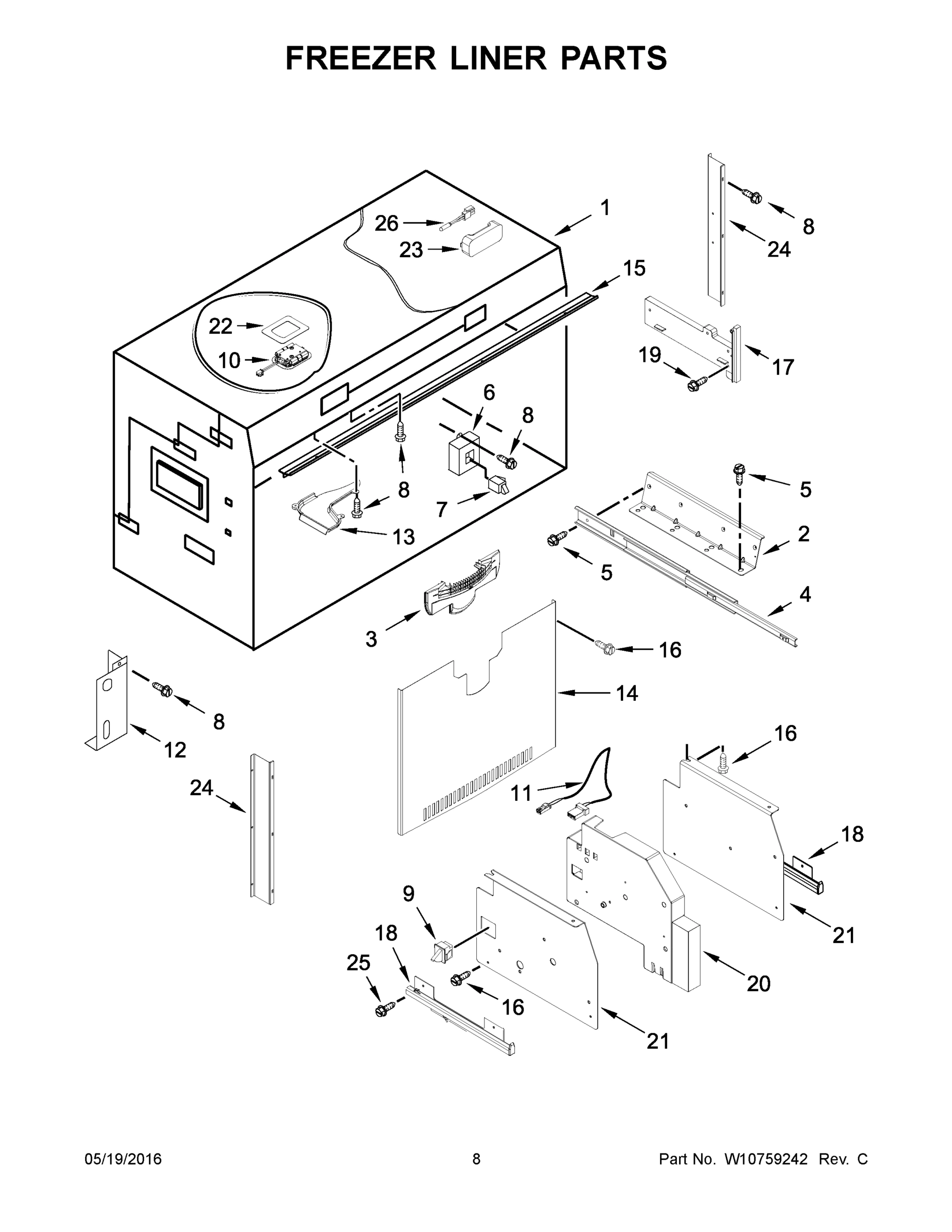 05 - FREEZER LINER PARTS