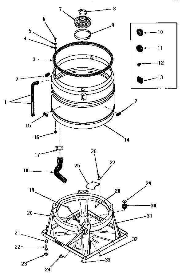 11 - BOOT, CHASSIS AND DRAIN TUB