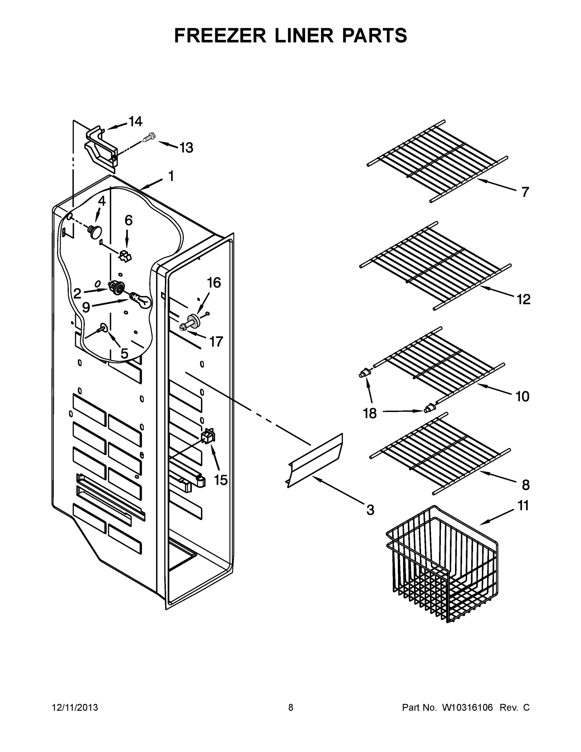 05 - FREEZER LINER PARTS