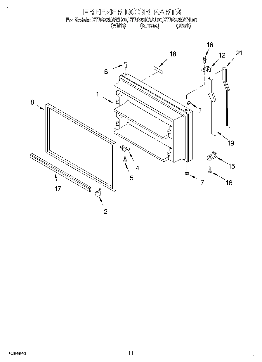 06 - FREEZER DOOR, LIT/OPTIONAL