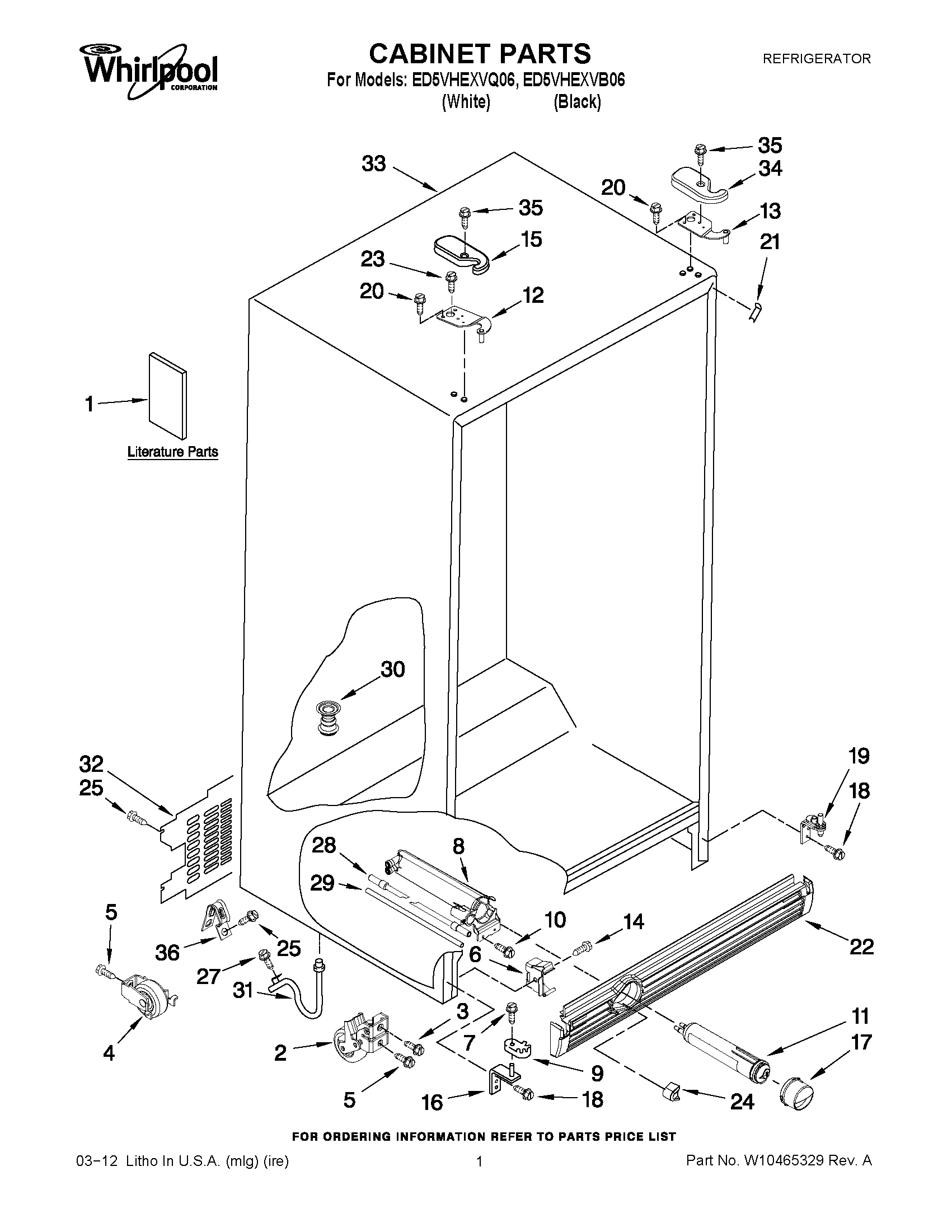 01 - CABINET PARTS