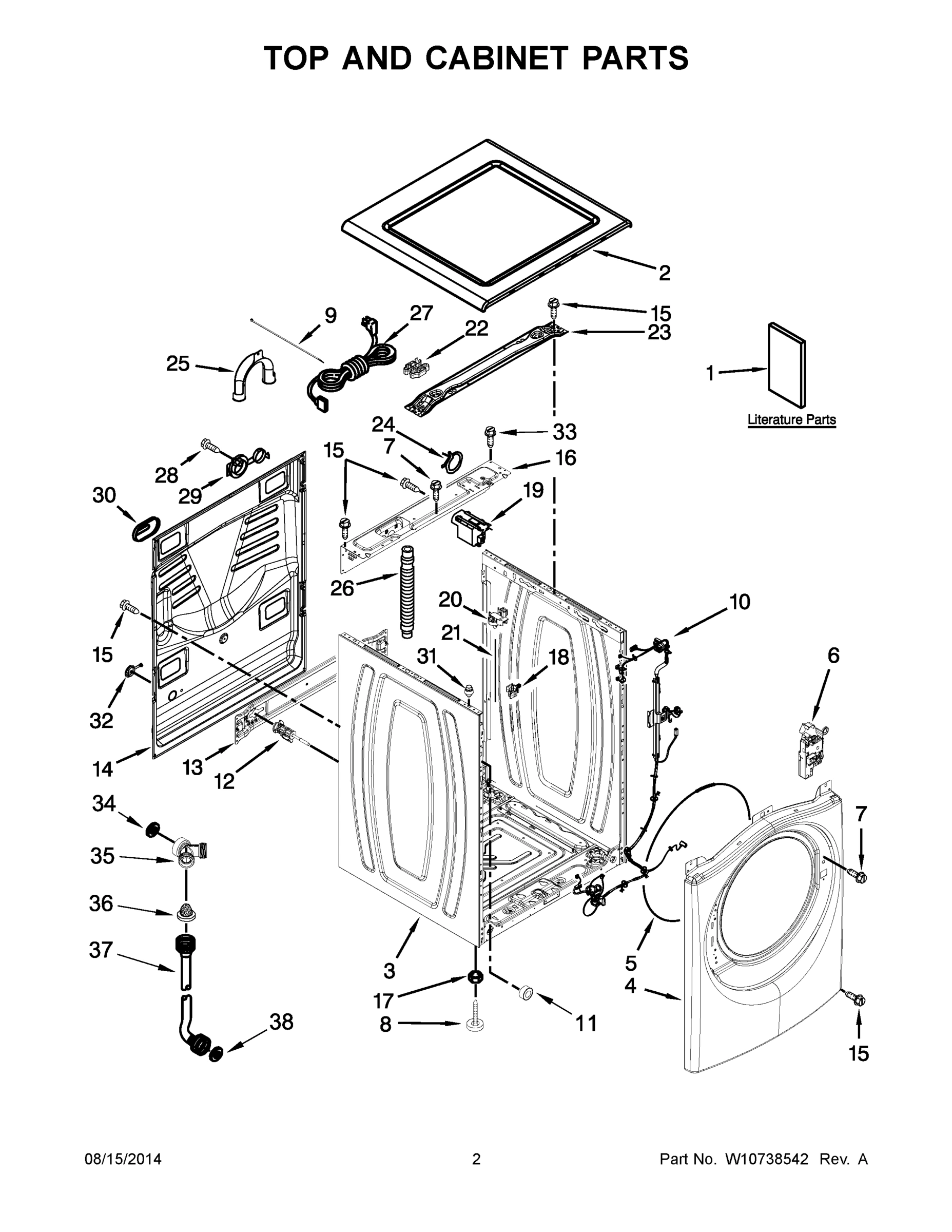 02 - TOP AND CABINET PARTS