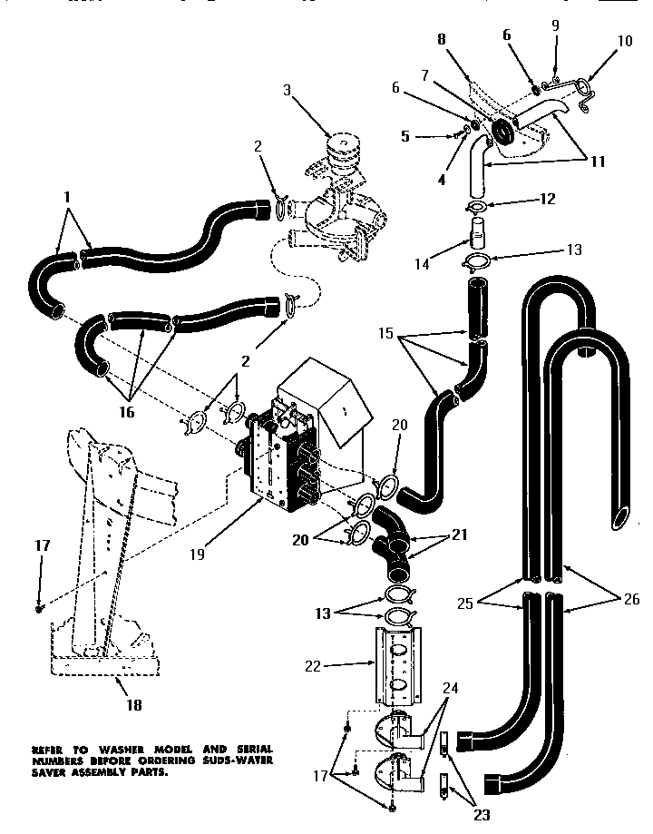 25 - SUDS-WATER SAVER ASSY