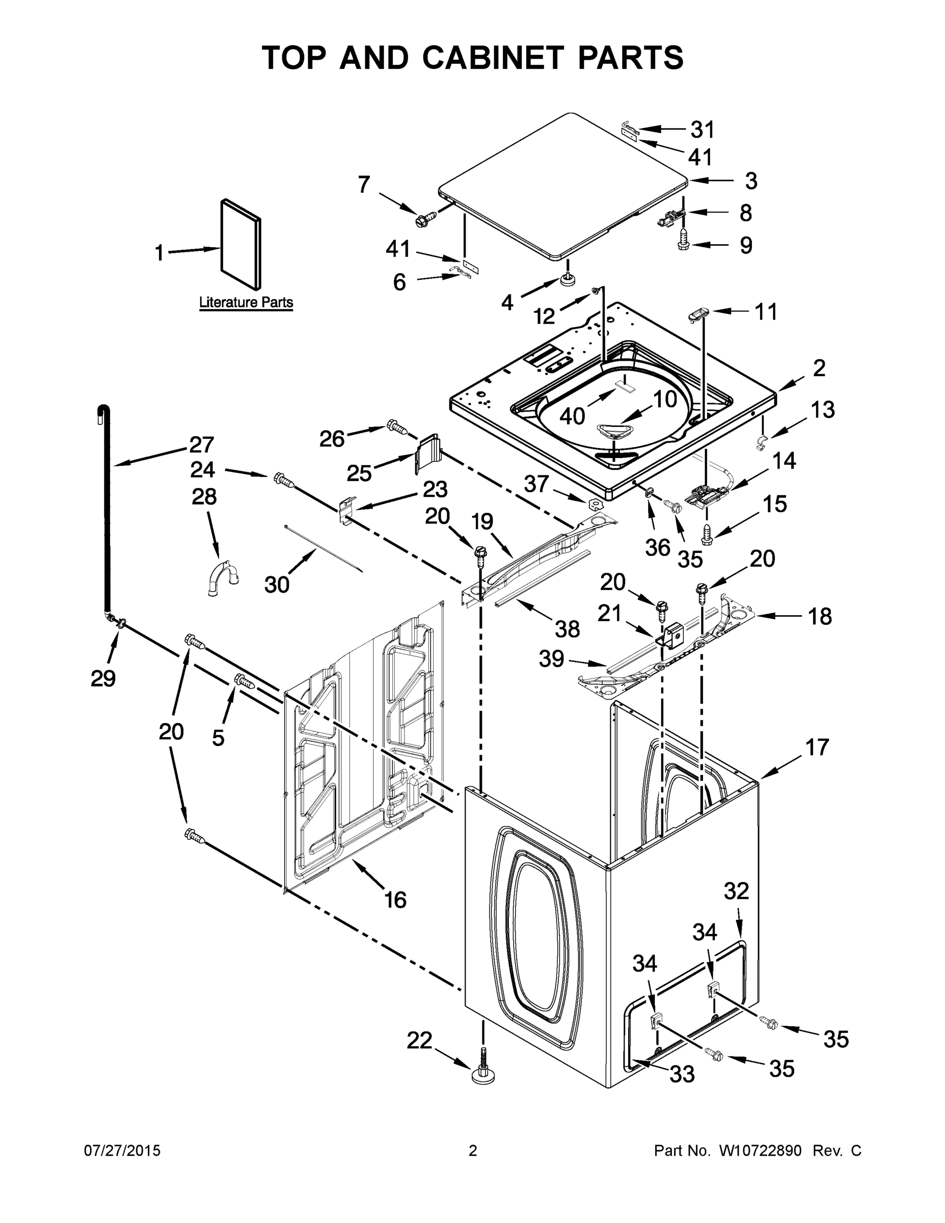 02 - TOP AND CABINET PARTS