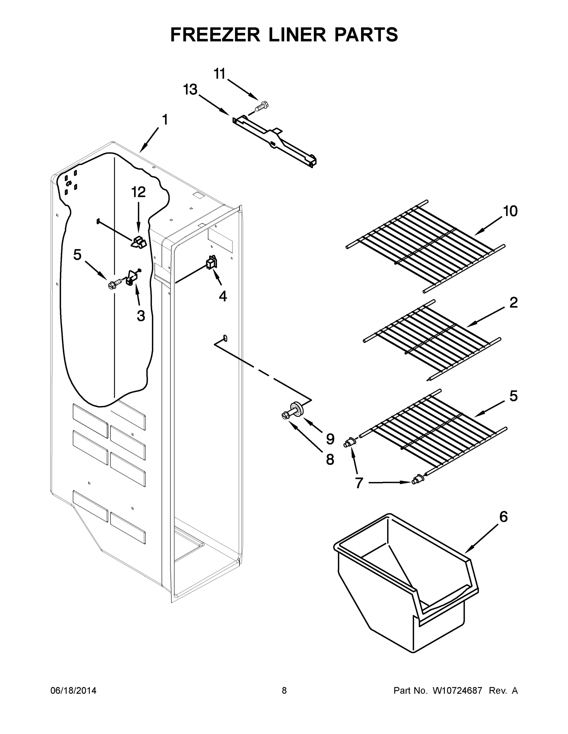 05 - FREEZER LINER PARTS