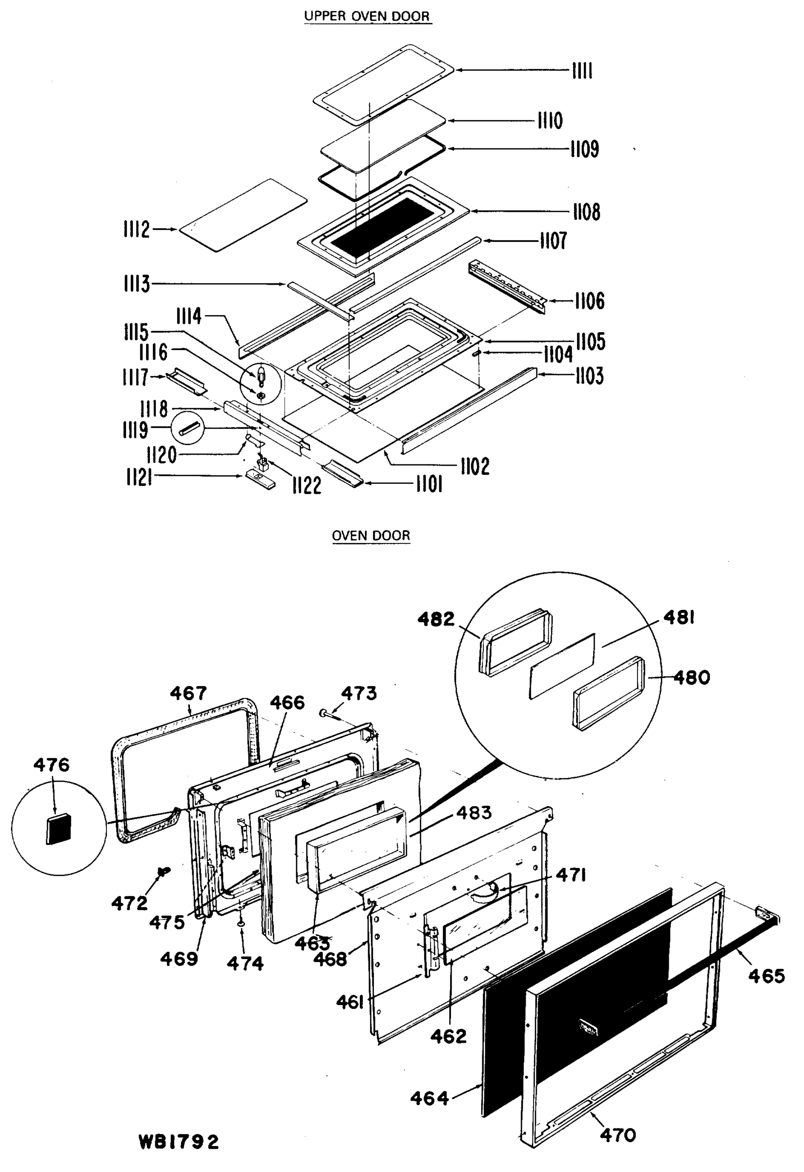 UPPER OVEN DOOR