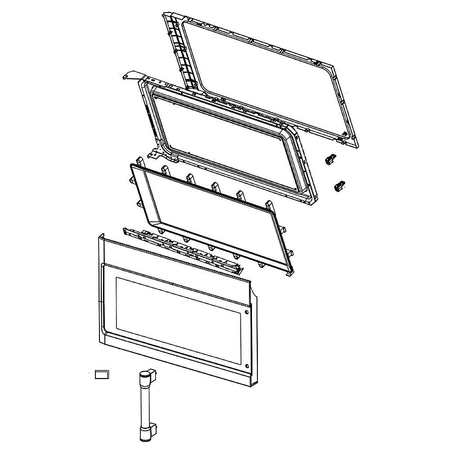 W10672724 Whirlpool Microwave Door