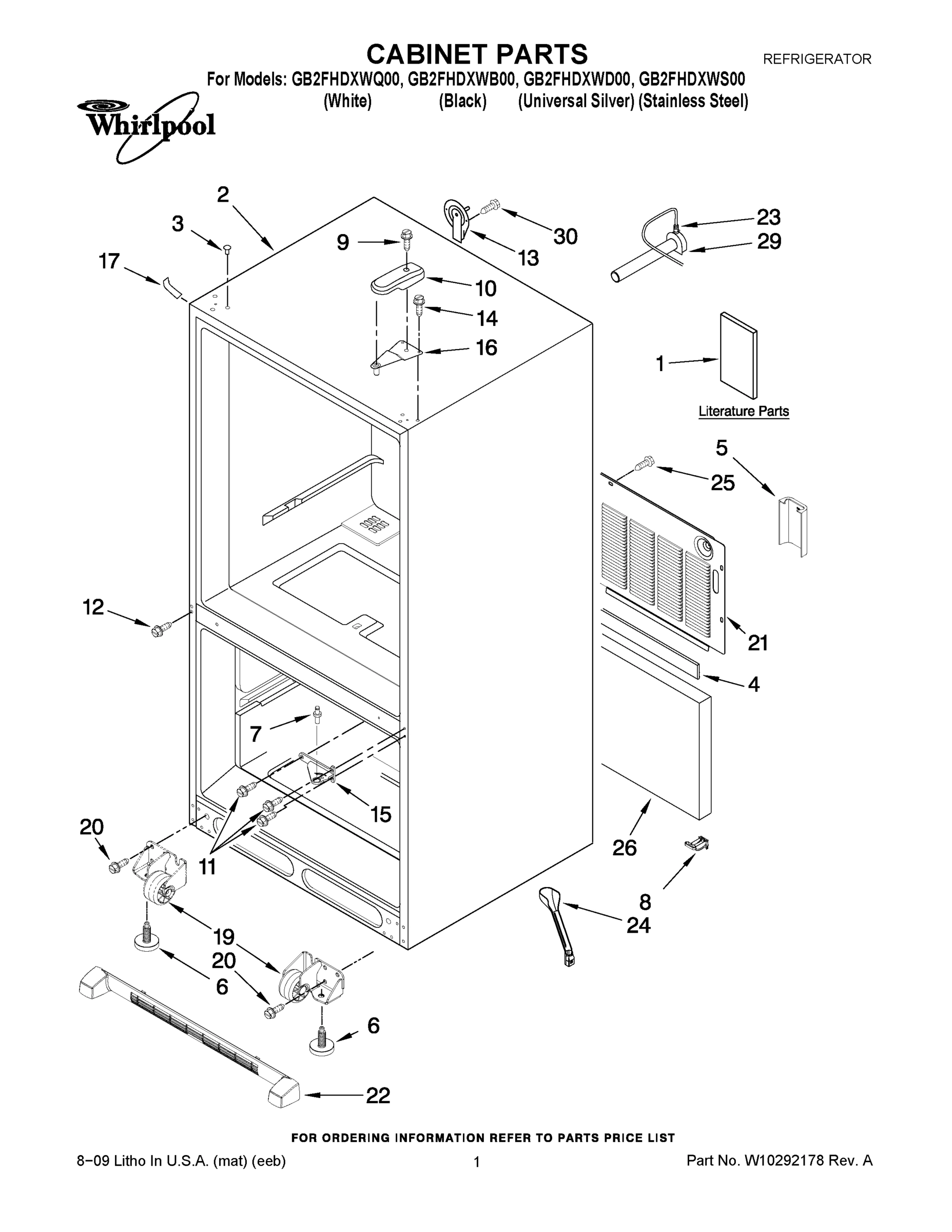 01 - CABINET PARTS