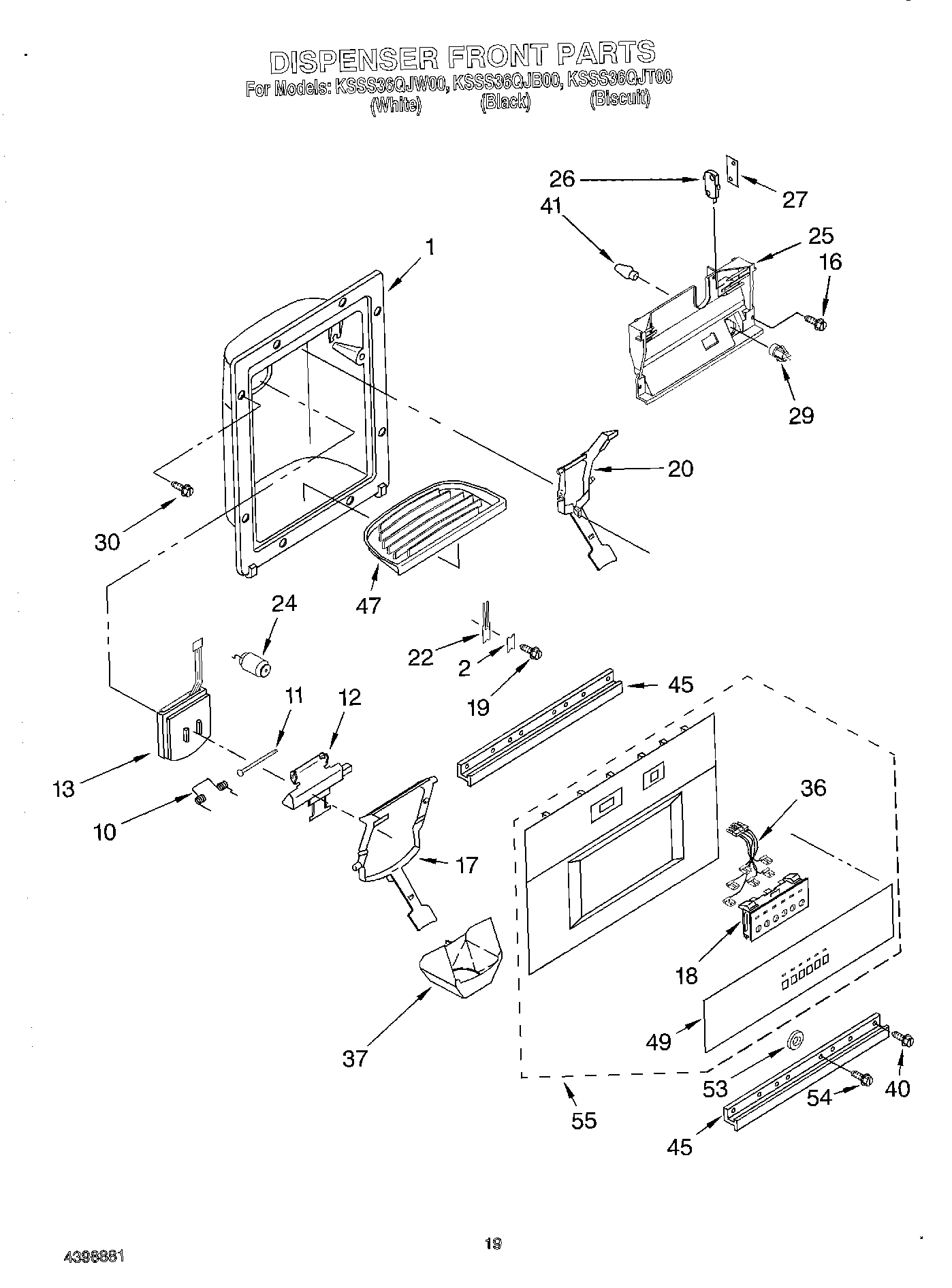 13 - DISPENSER FRONT