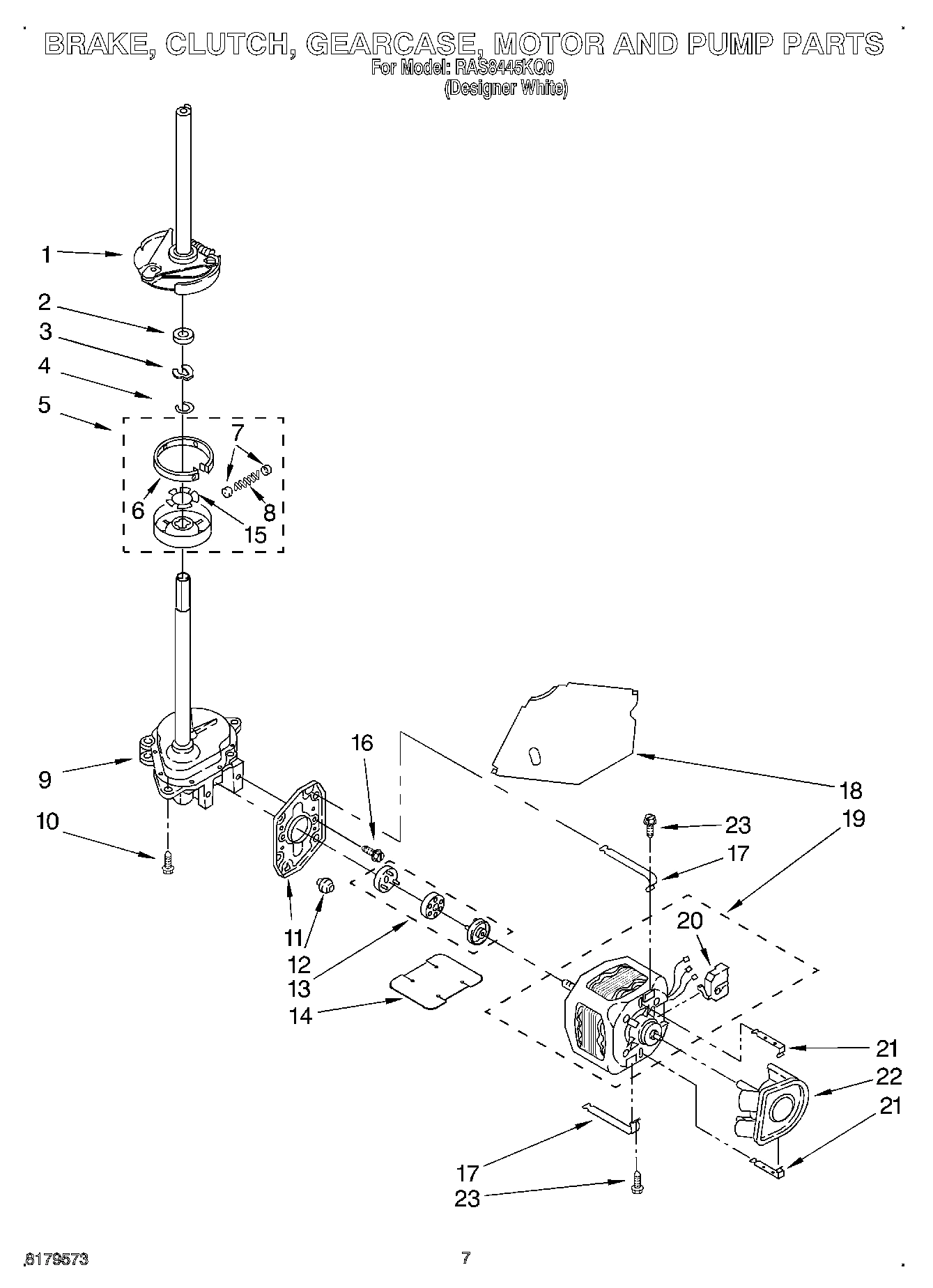 04 - BRAKE, CLUTCH, GEARCASE, MOTOR AND PUMP