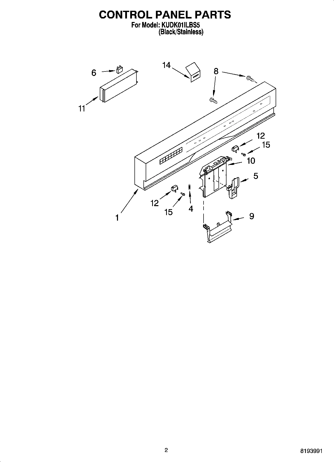 02 - CONTROL PANEL PARTS