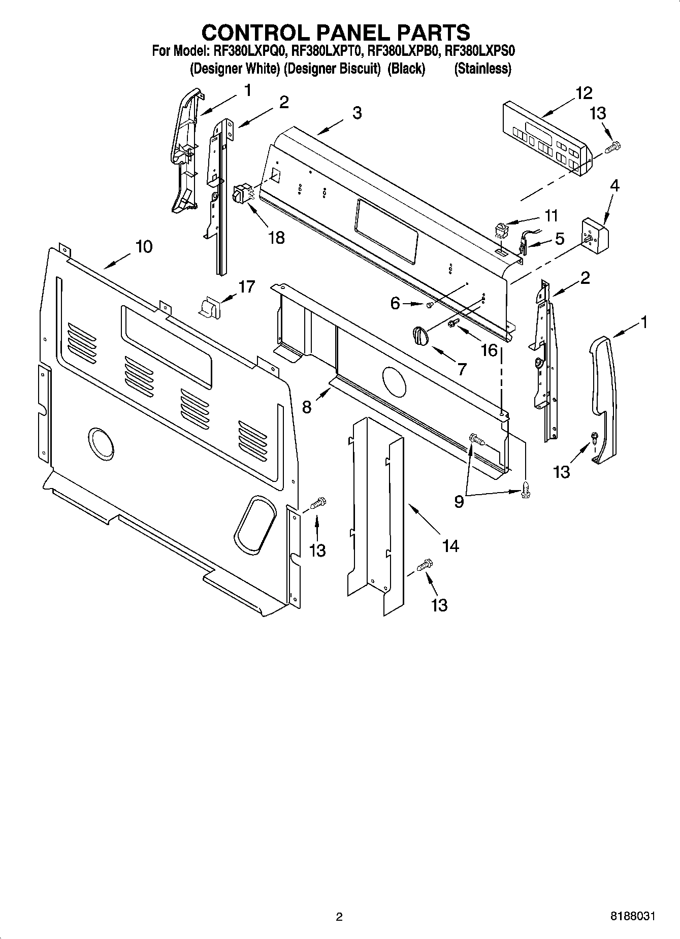 02 - CONTROL PANEL PARTS