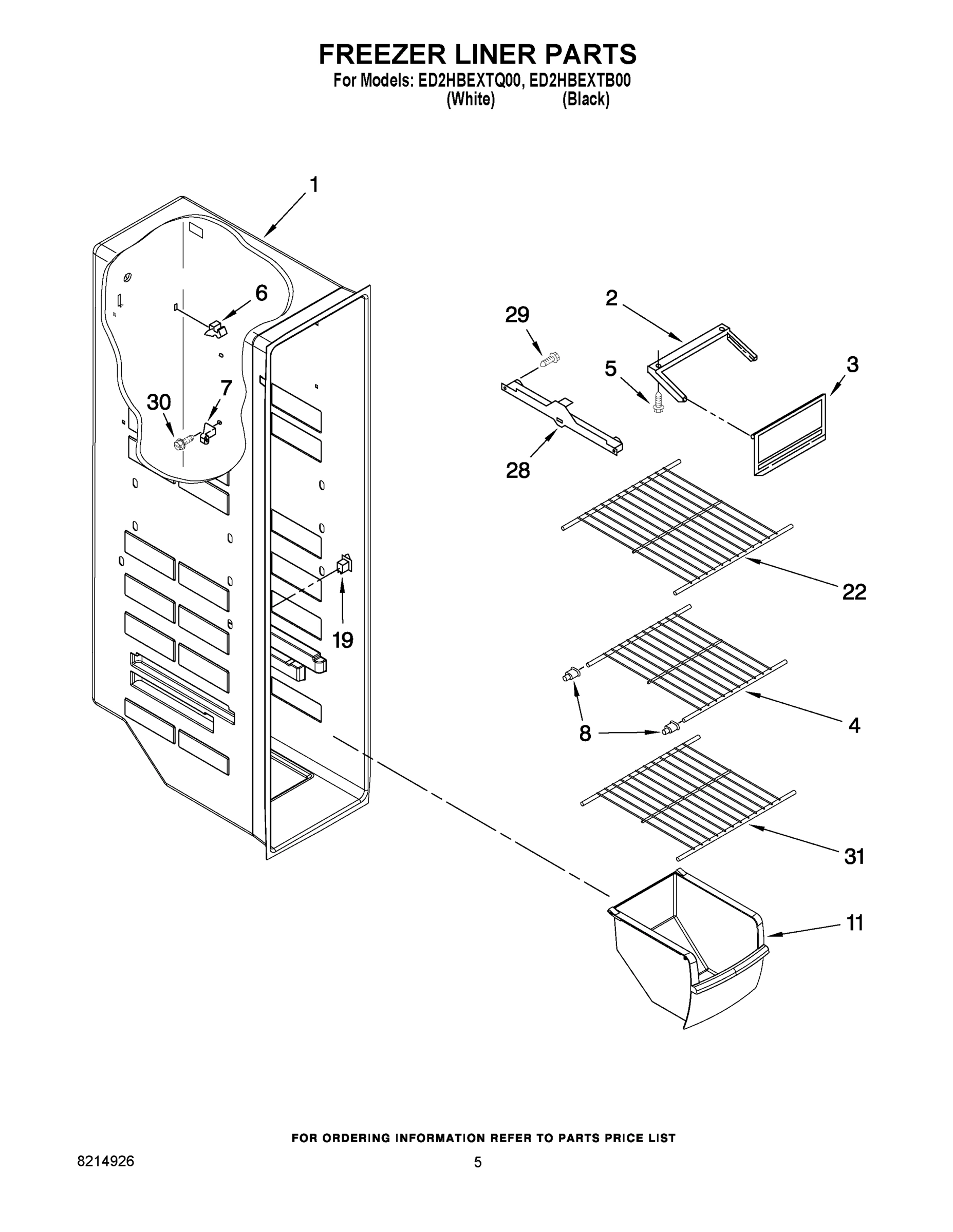 04 - FREEZER LINER PARTS