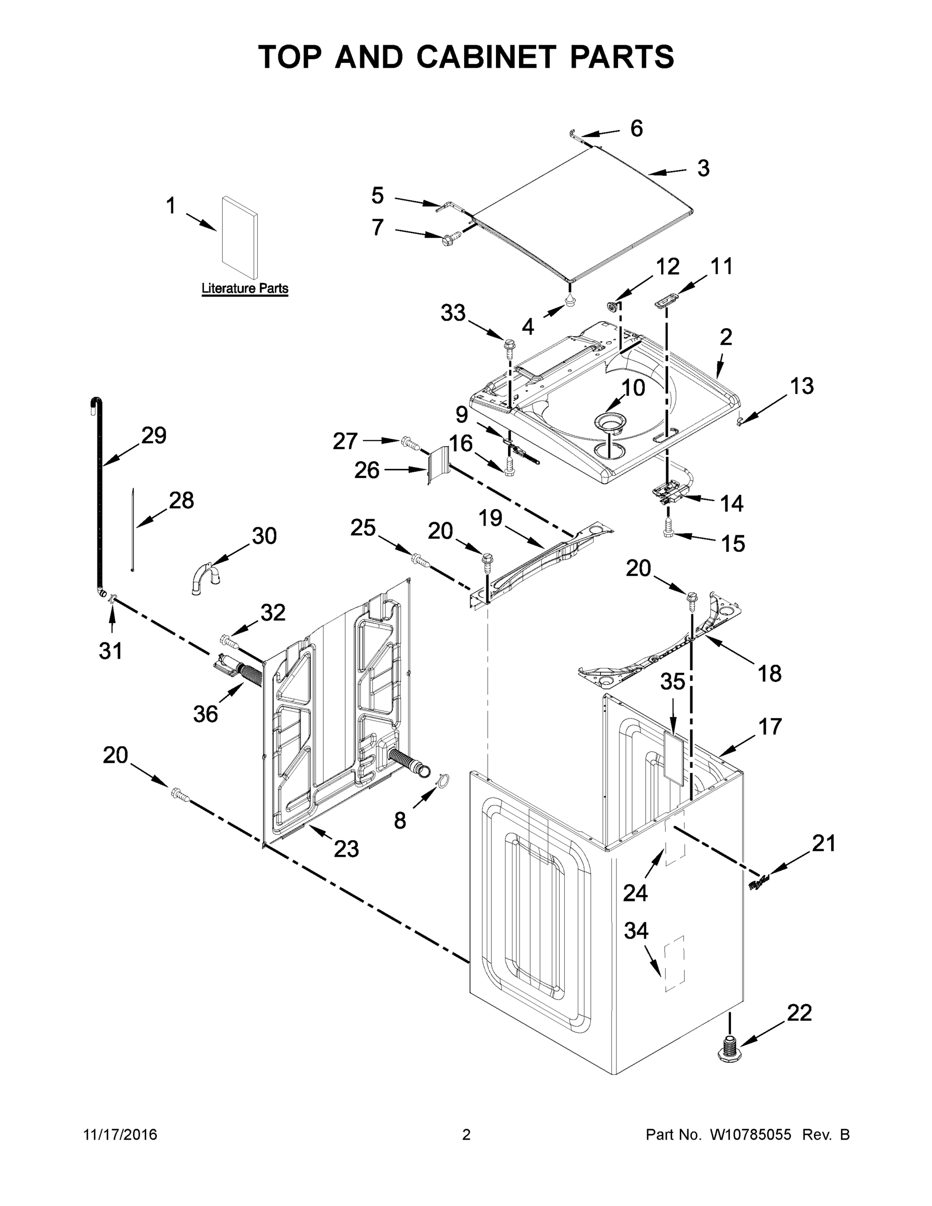 02 - TOP AND CABINET PARTS