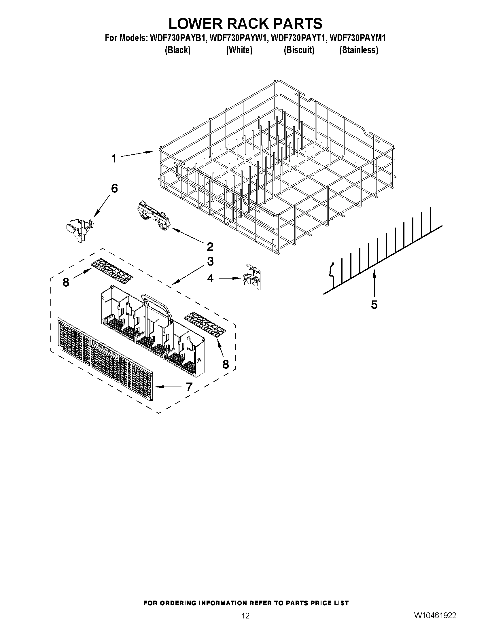 10 - LOWER RACK PARTS