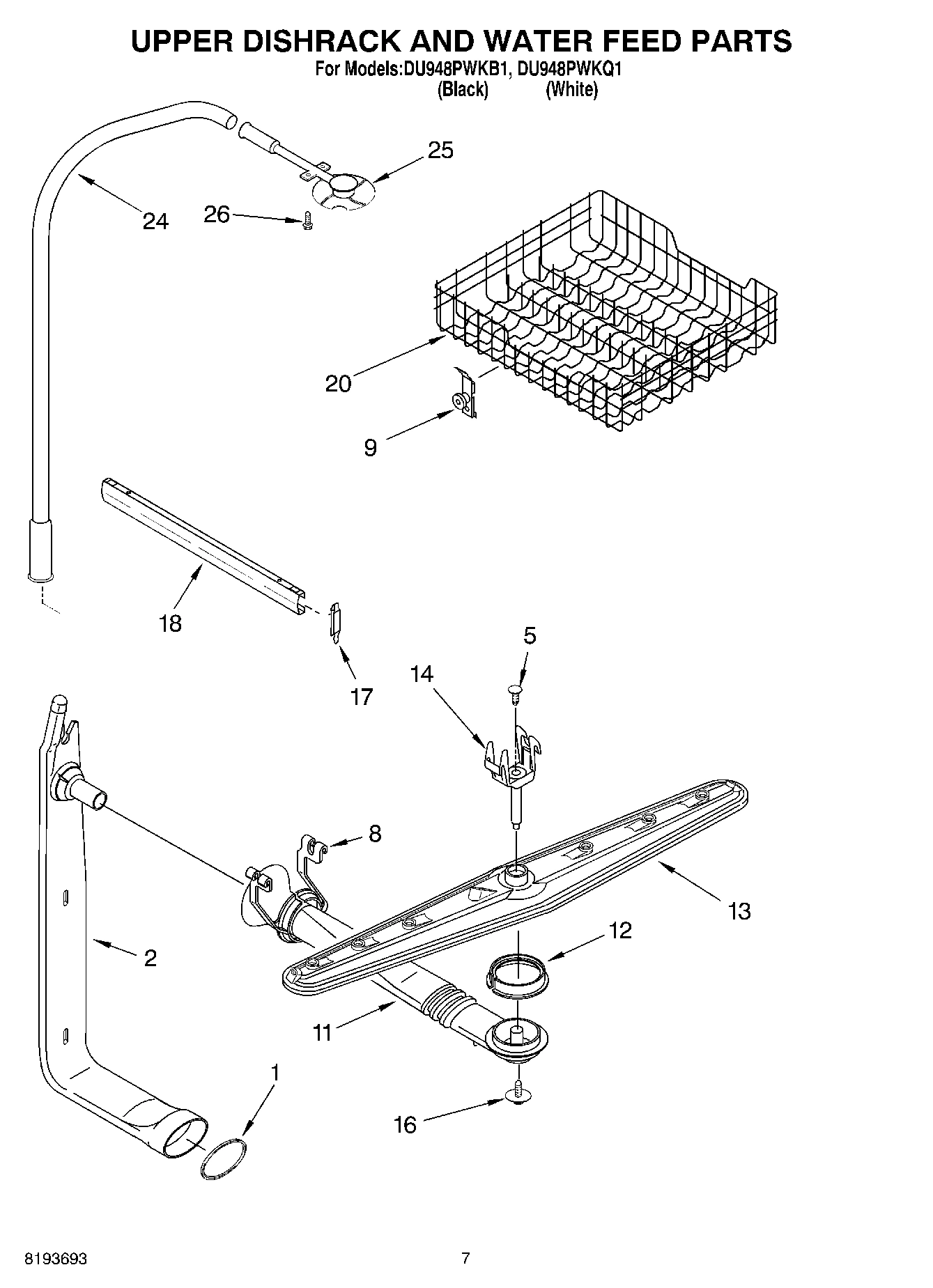 05 - UPPER DISHRACK AND WATER FEED