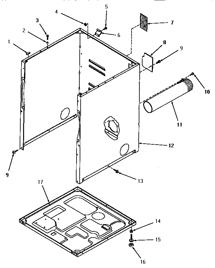 03 - CABINET, EXHAUST DUCT & BASE