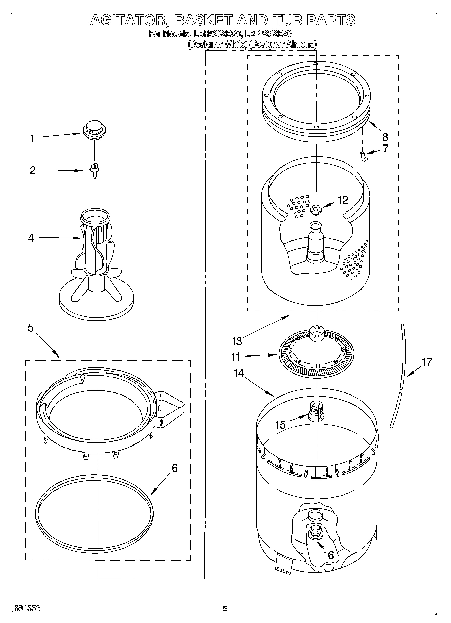 03 - AGITATOR, BASKET AND TUB