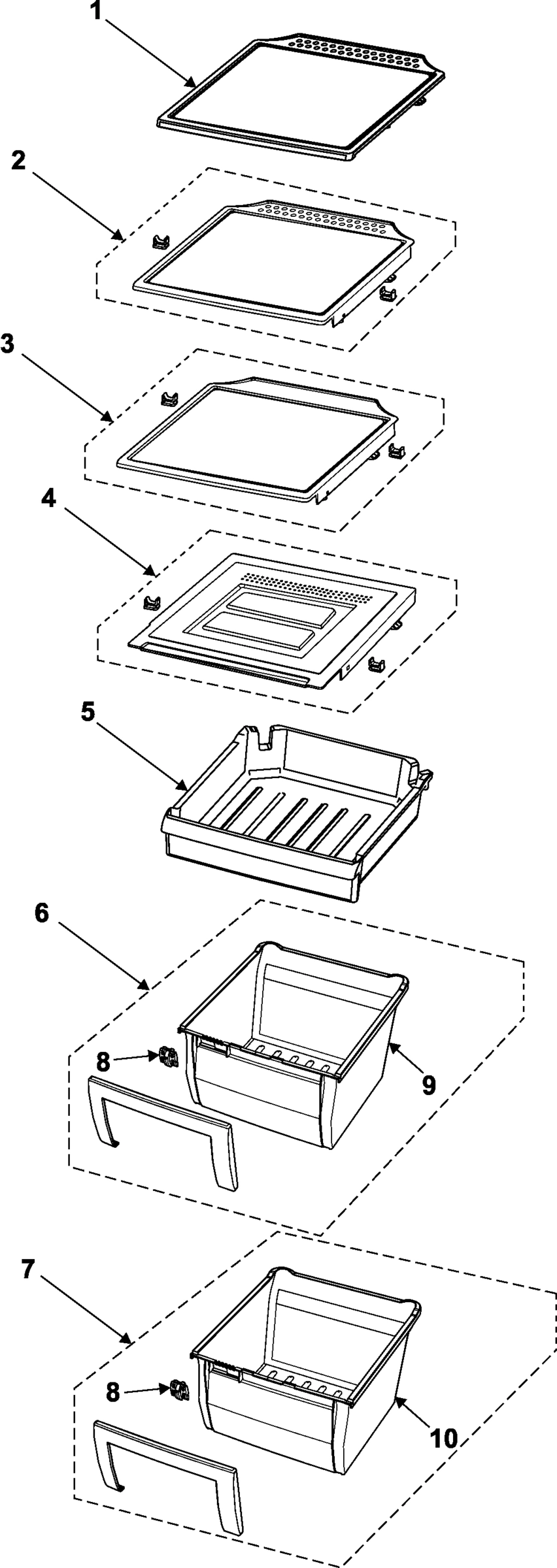 12 - REFRIGERATOR SHELVES