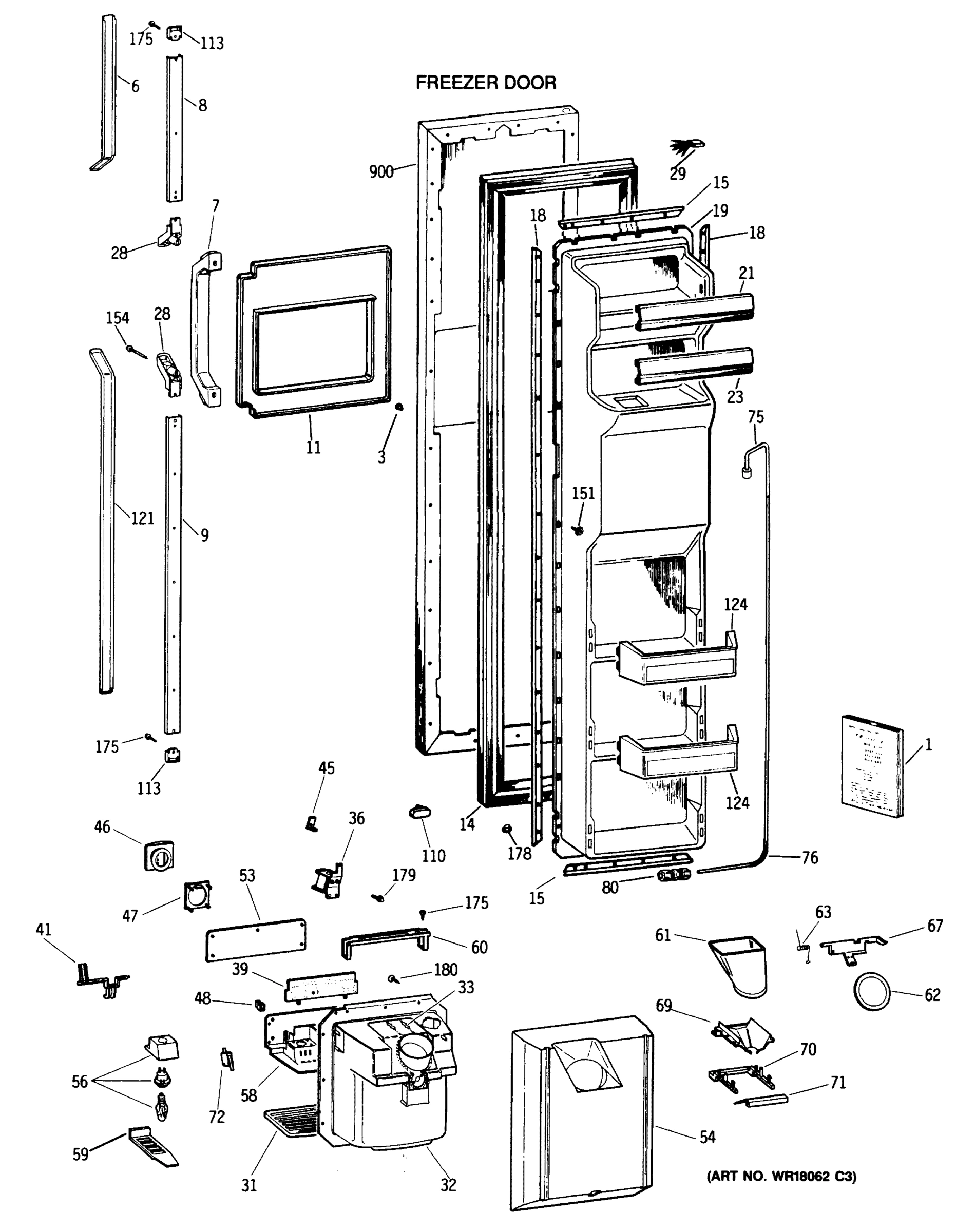 FREEZER DOOR