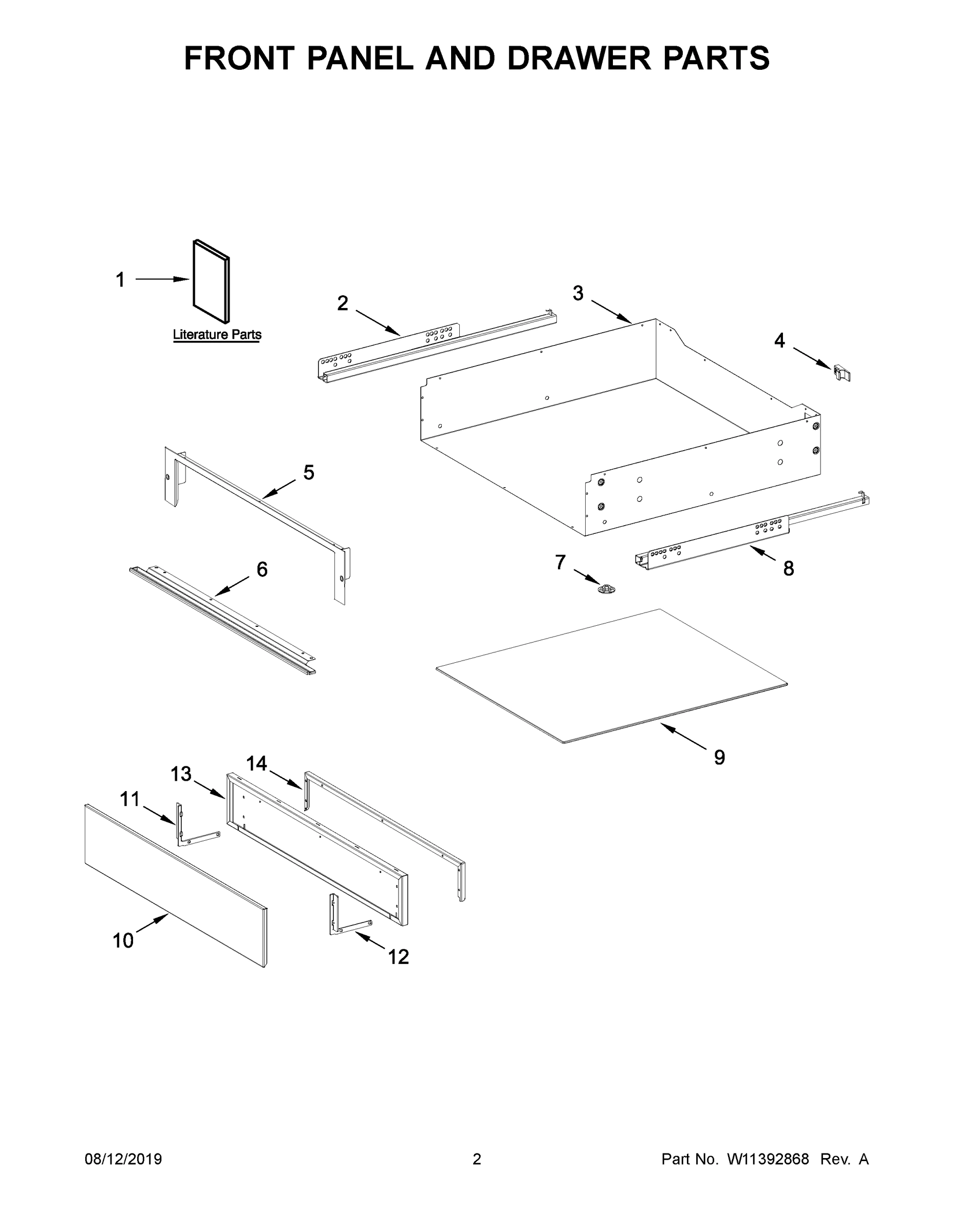 02 - FRONT PANEL AND DRAWER PARTS