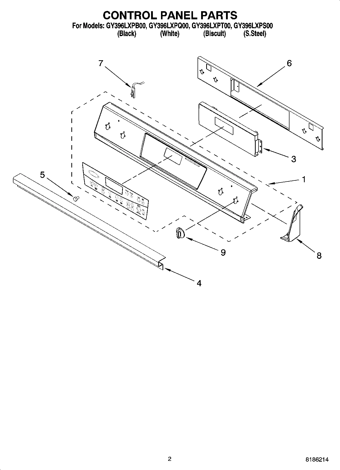 02 - CONTROL PANEL PARTS