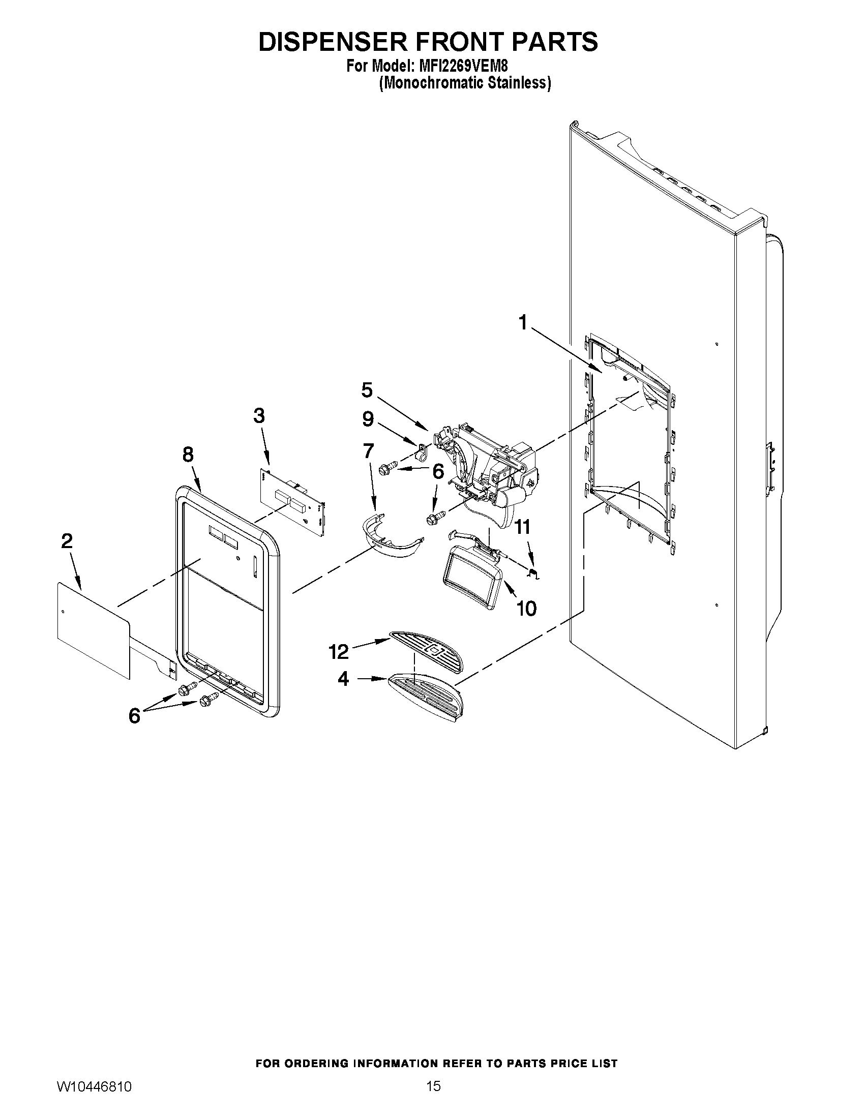 08 - DISPENSER FRONT PARTS