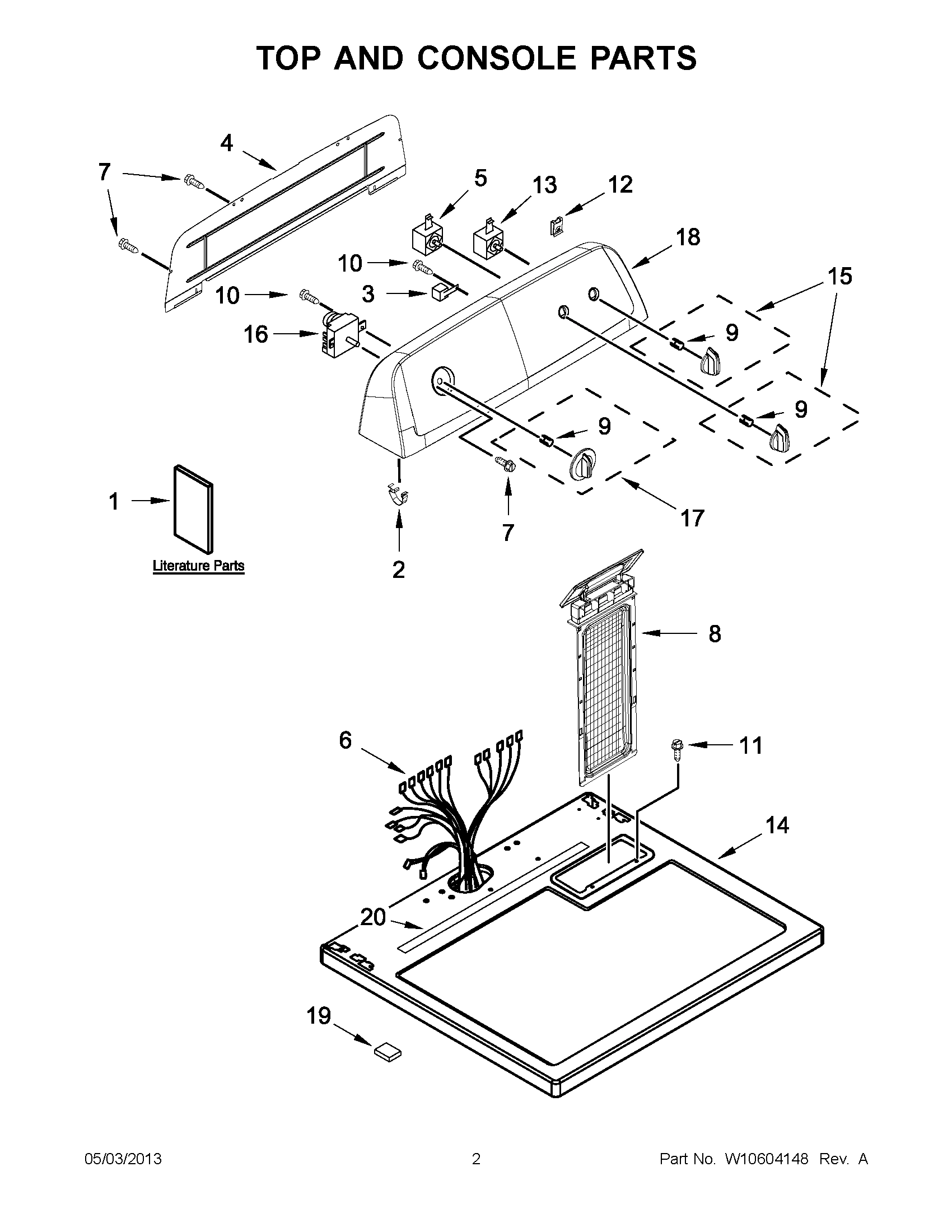 01 - TOP AND CONSOLE PARTS