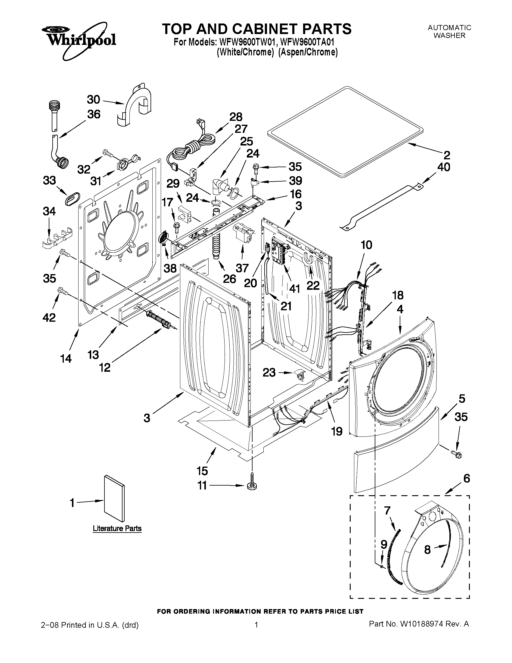 01 - TOP AND CABINET PARTS