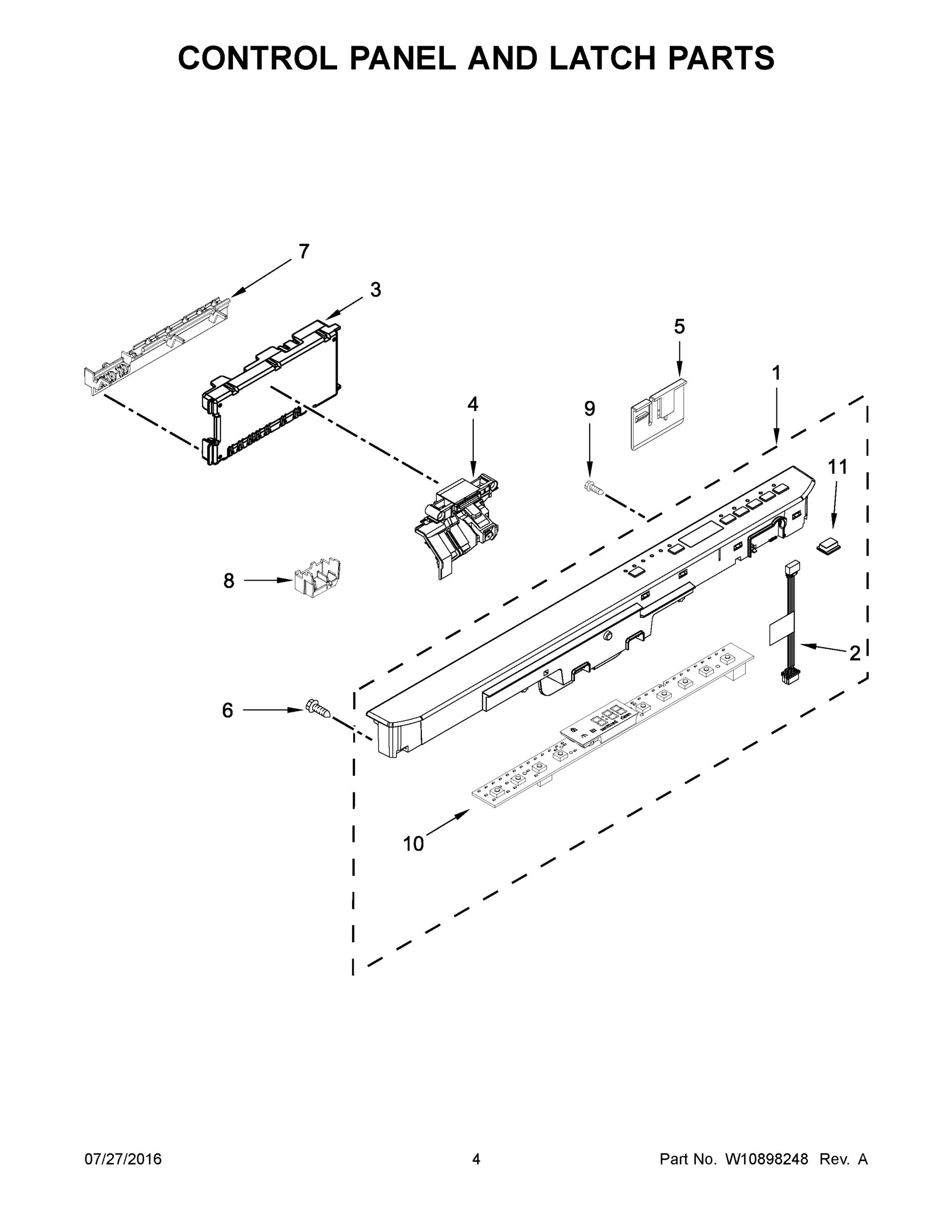 03 - CONTROL PANEL AND LATCH PARTS