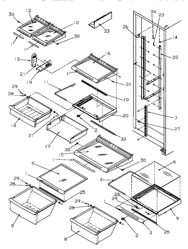 14 - SHELVING AND DRAWERS (REF)