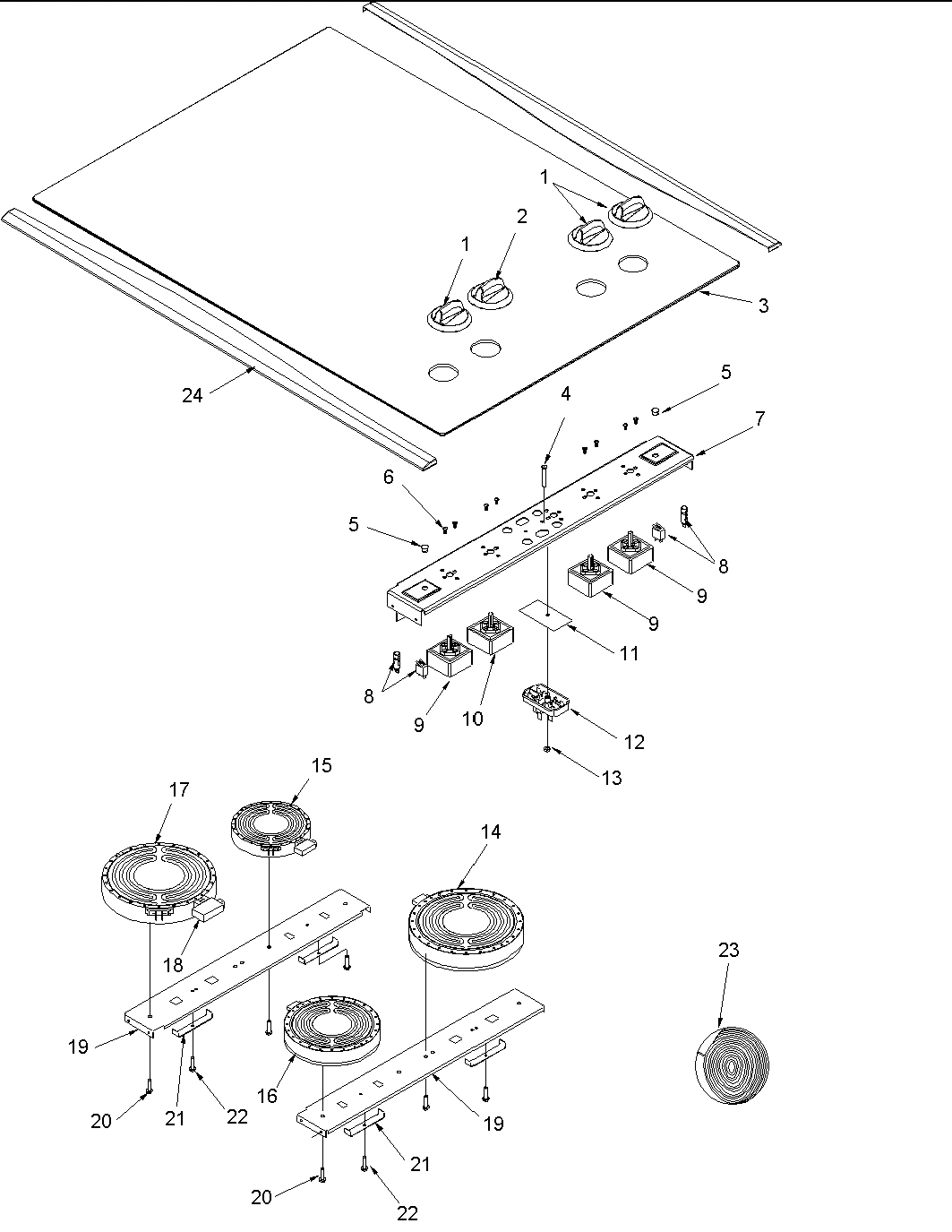 01 - Cooktop Assembly