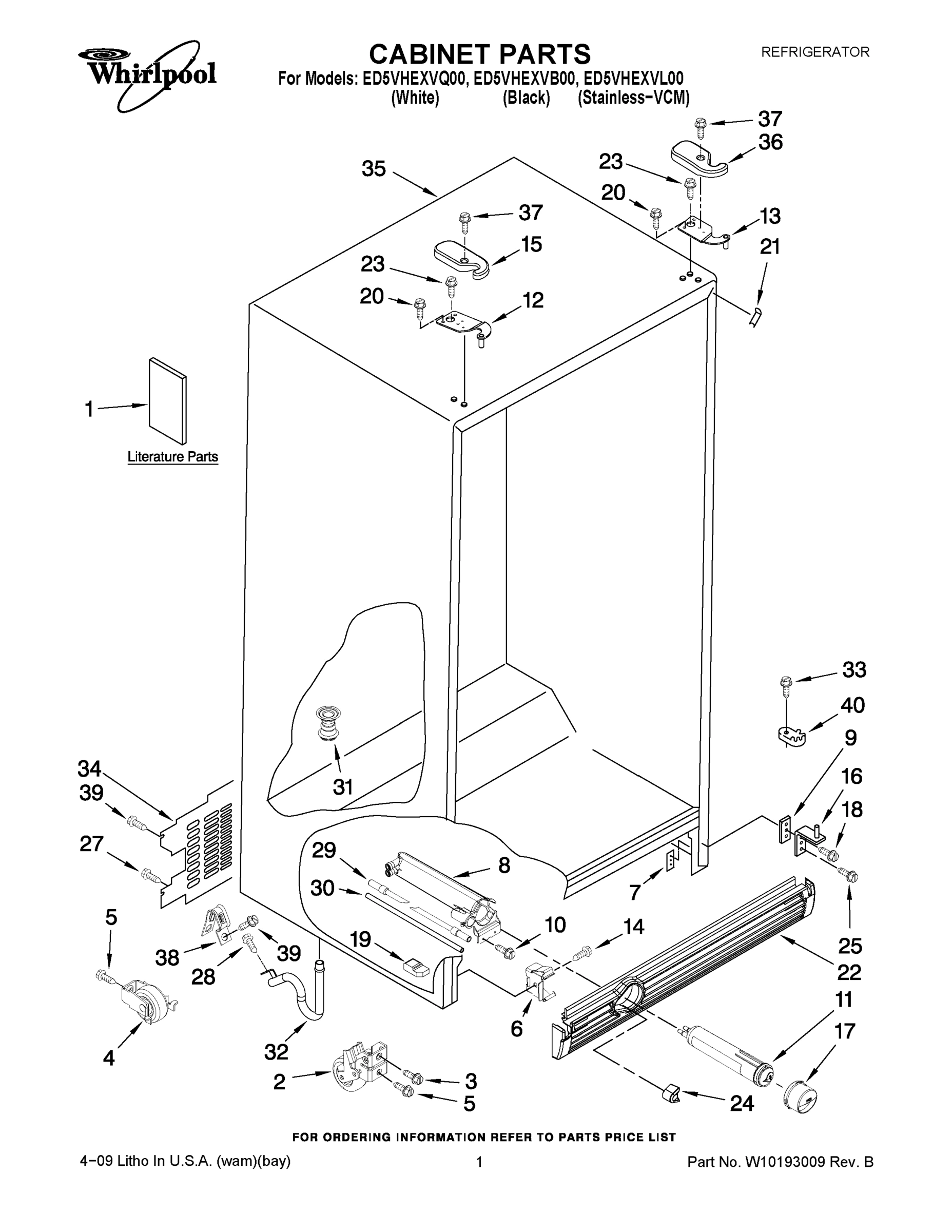 01 - CABINET PARTS