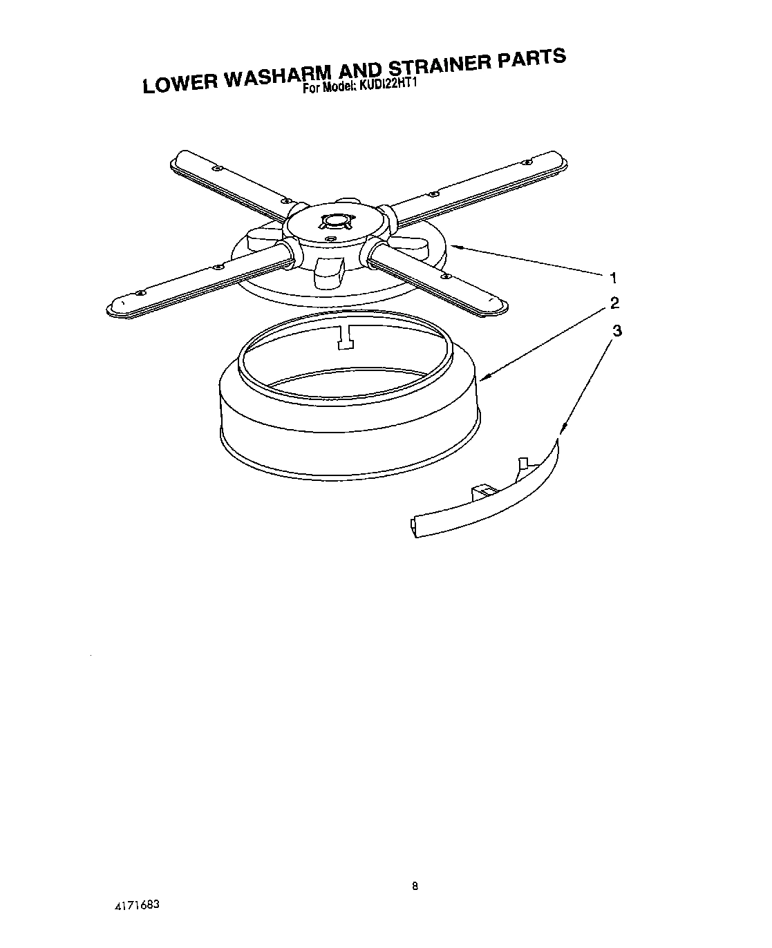 06 - LOWER WASHARM AND STRAINER