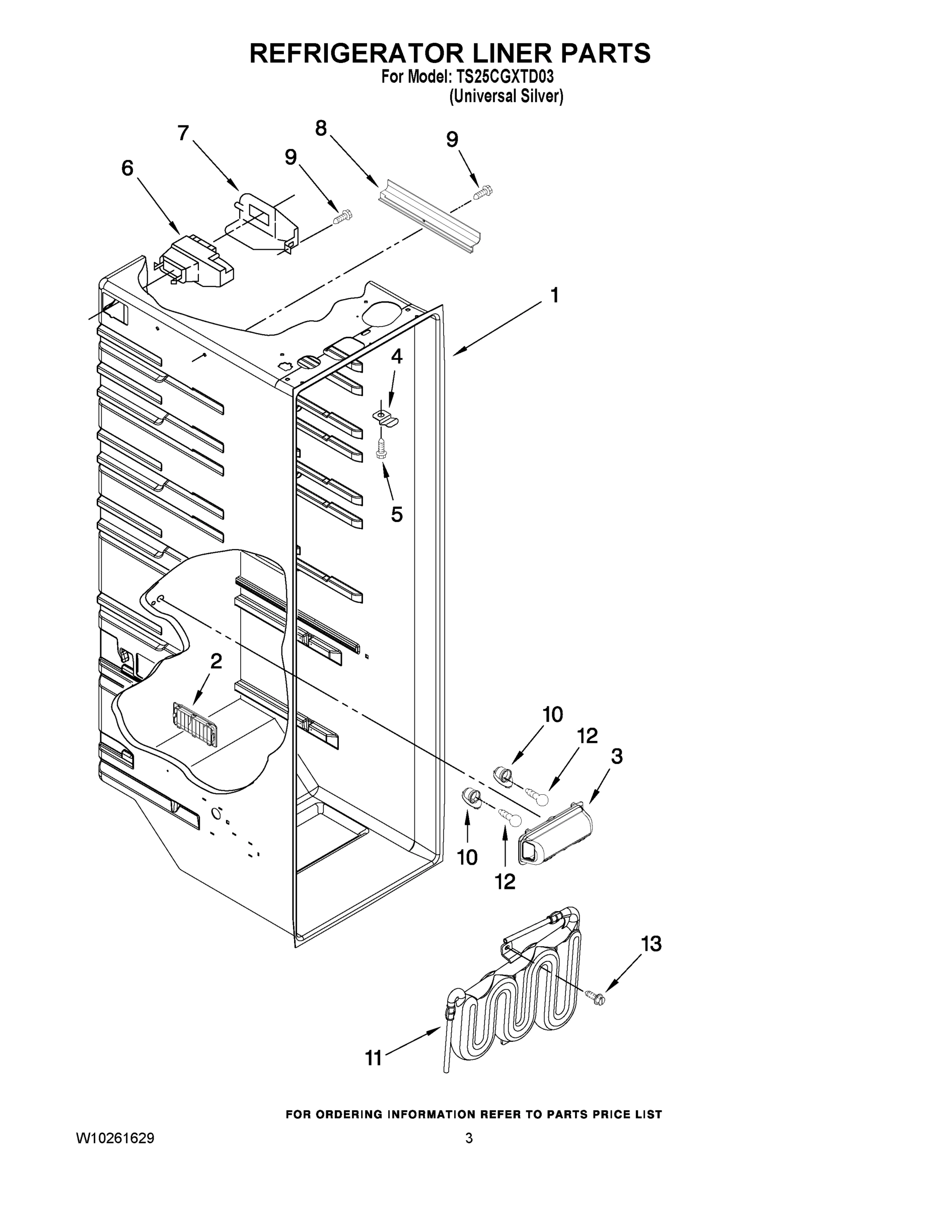 02 - REFRIGERATOR LINER PARTS