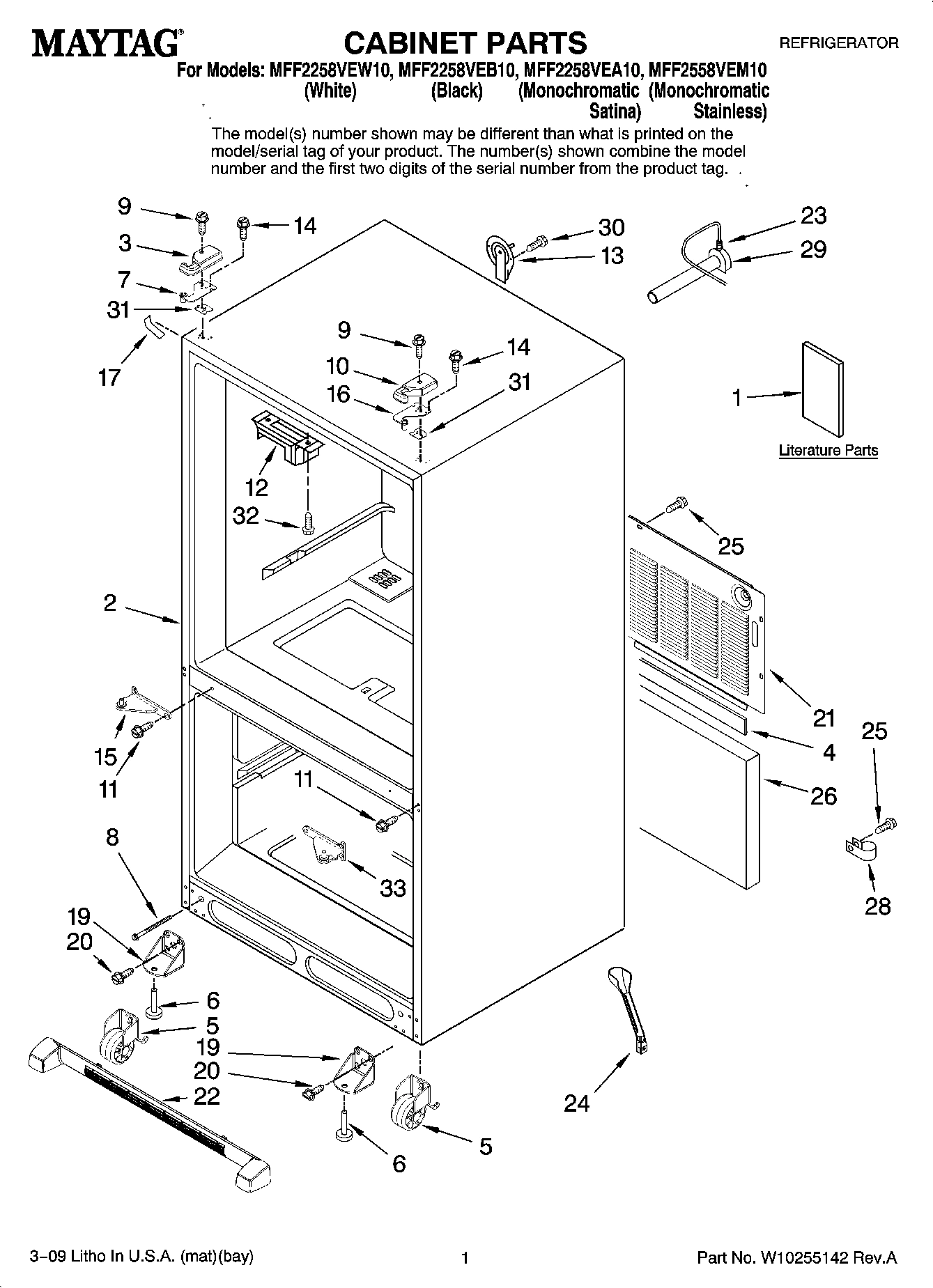 01 - CABINET PARTS