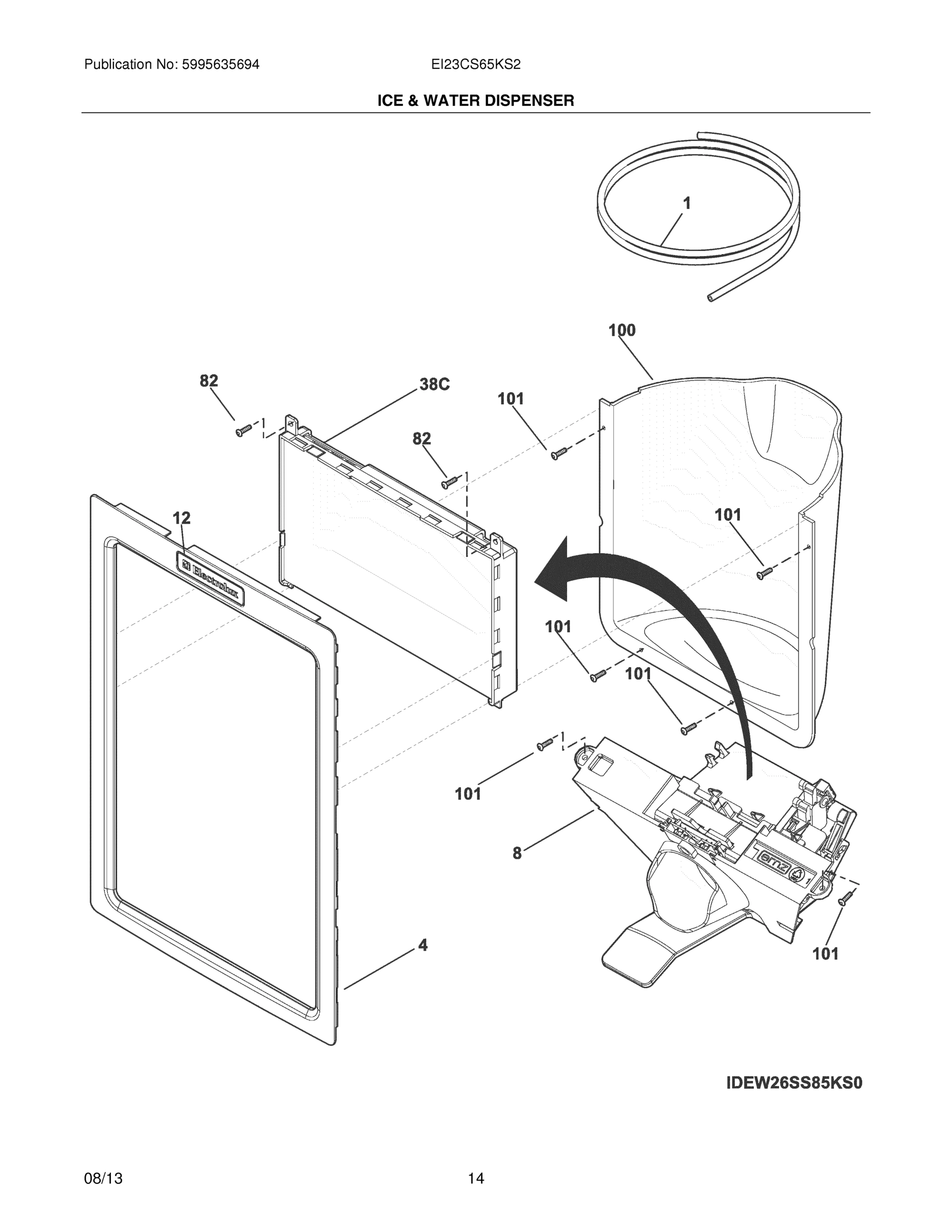 15 - ICE & WATER DISPENSER
