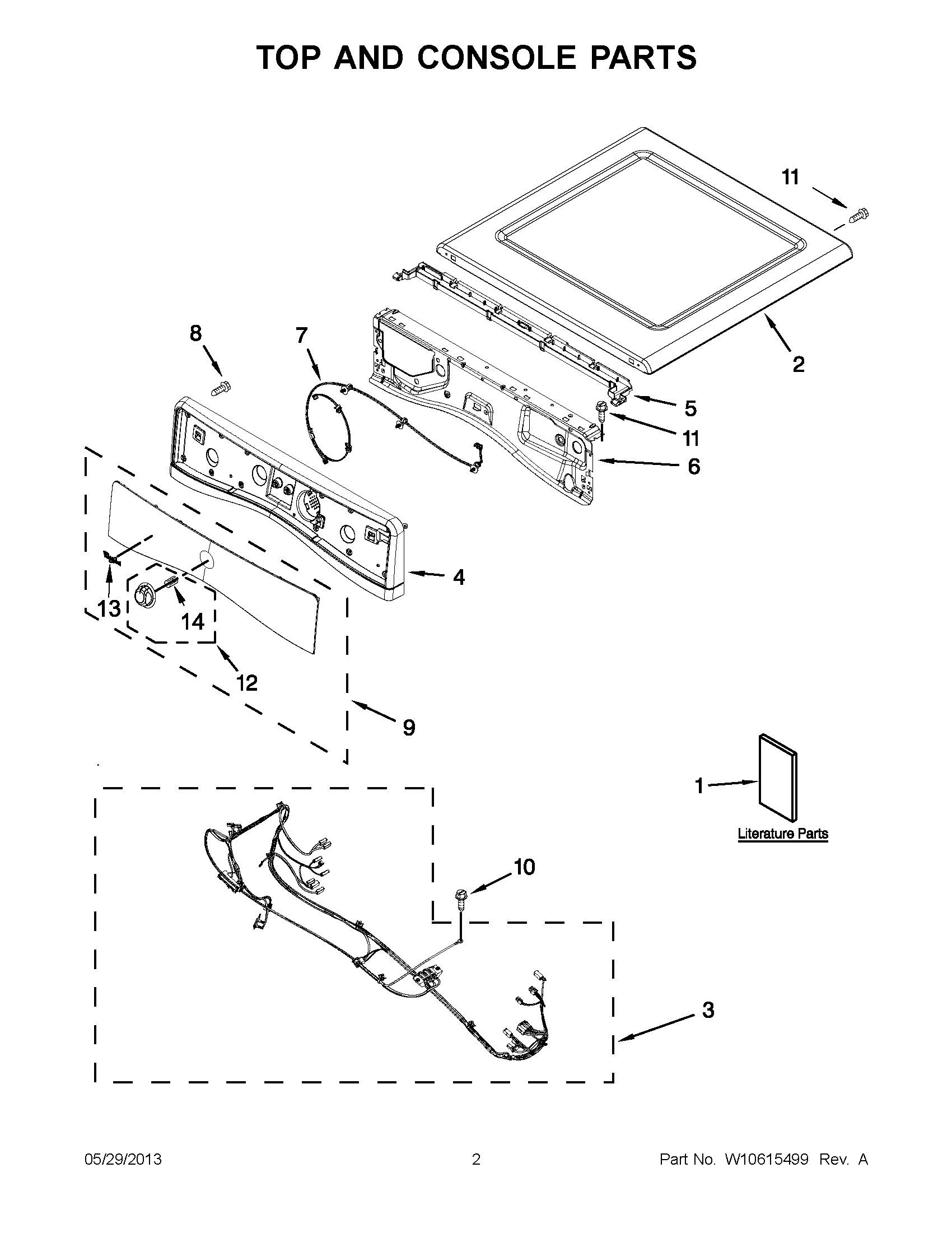 01 - TOP AND CONSOLE PARTS