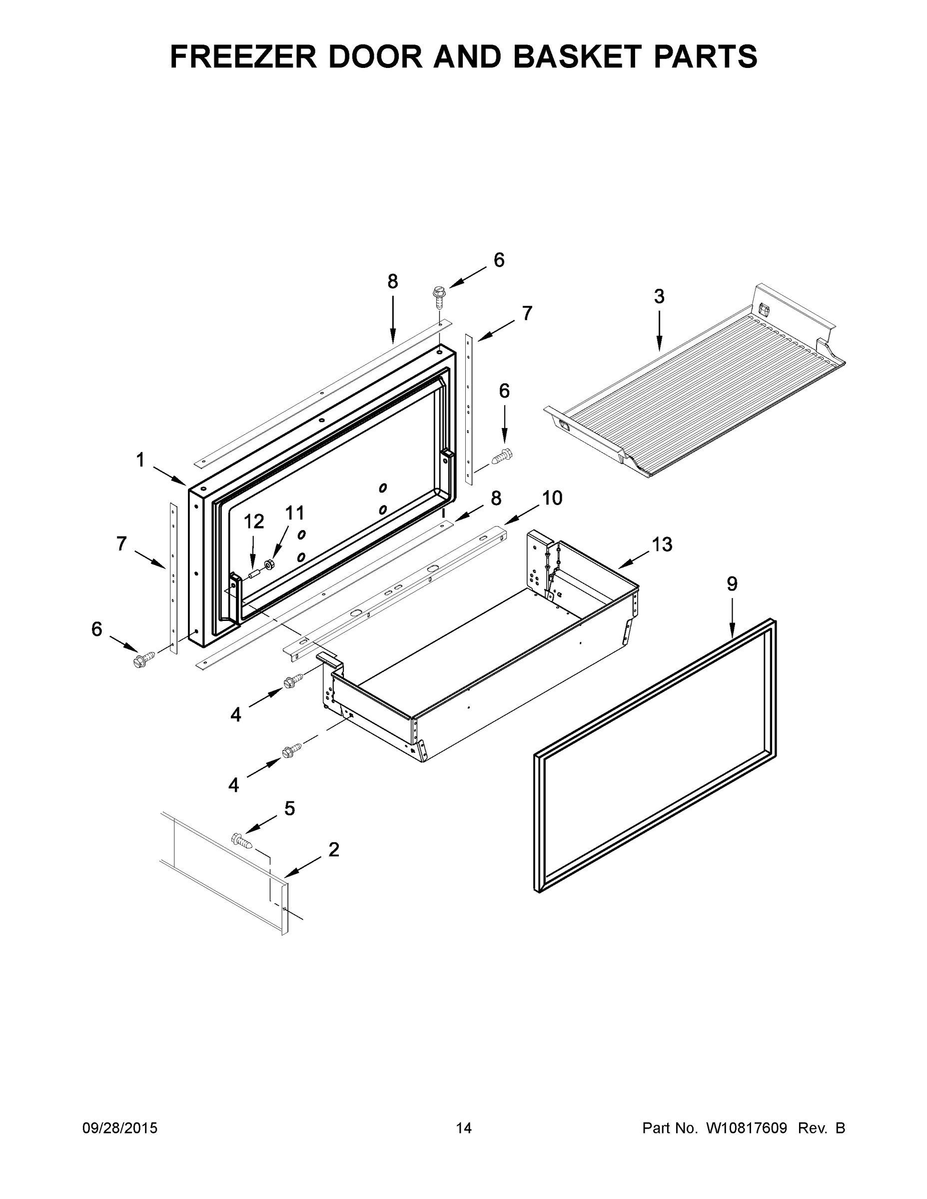 08 - FREEZER DOOR AND BASKET PARTS