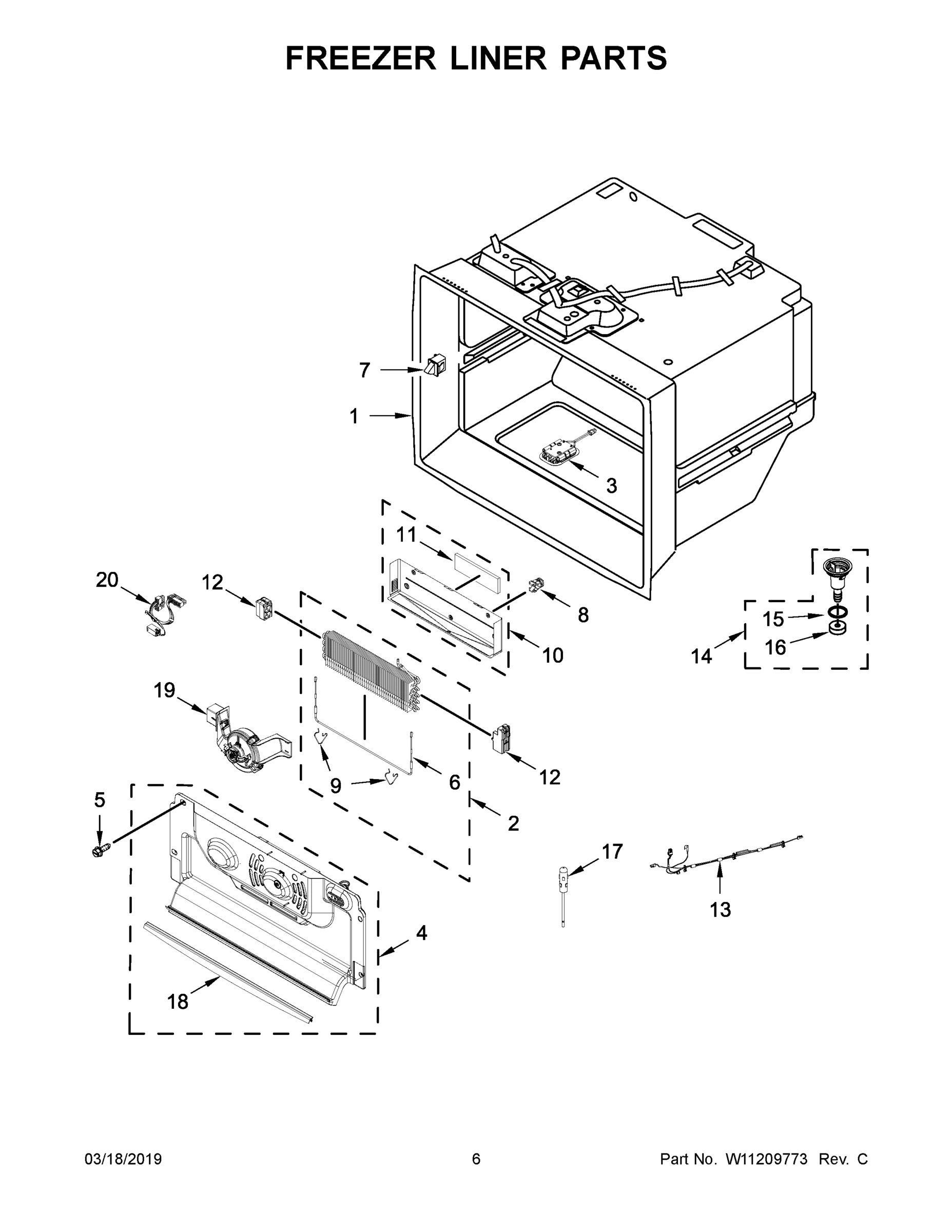 04 - FREEZER LINER PARTS